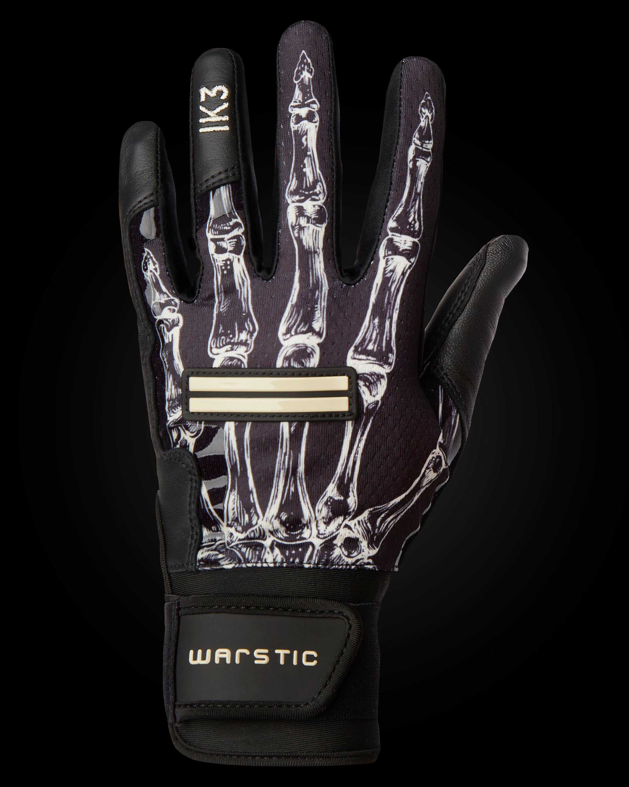 IK3 PRO CABRETTA LONG CUFF BATTING GLOVES "BONES"