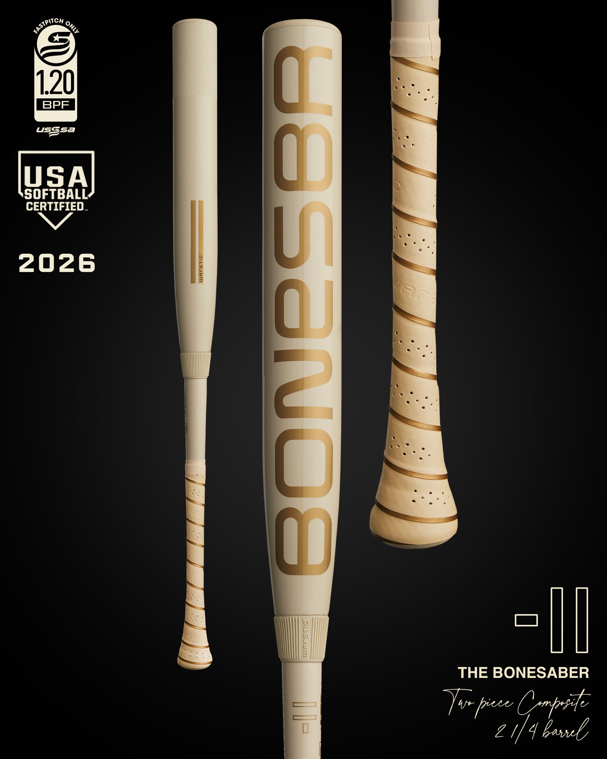 2026 BONESABER USSSA/USA FULL COMPOSITE FASTPITCH BAT -11