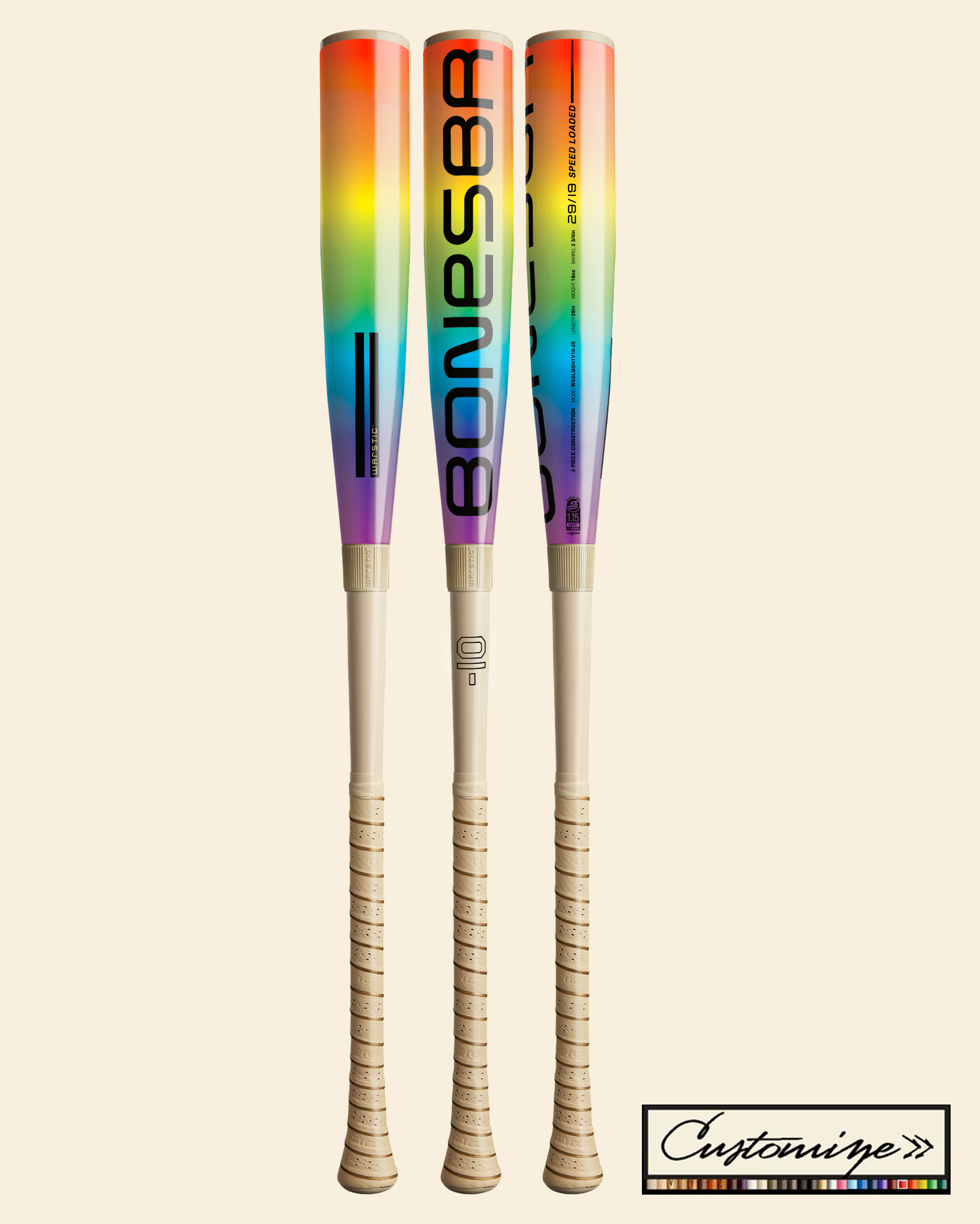 2026 CUSTOM BONESABER HYBRID USSSA METAL BASEBALL BAT