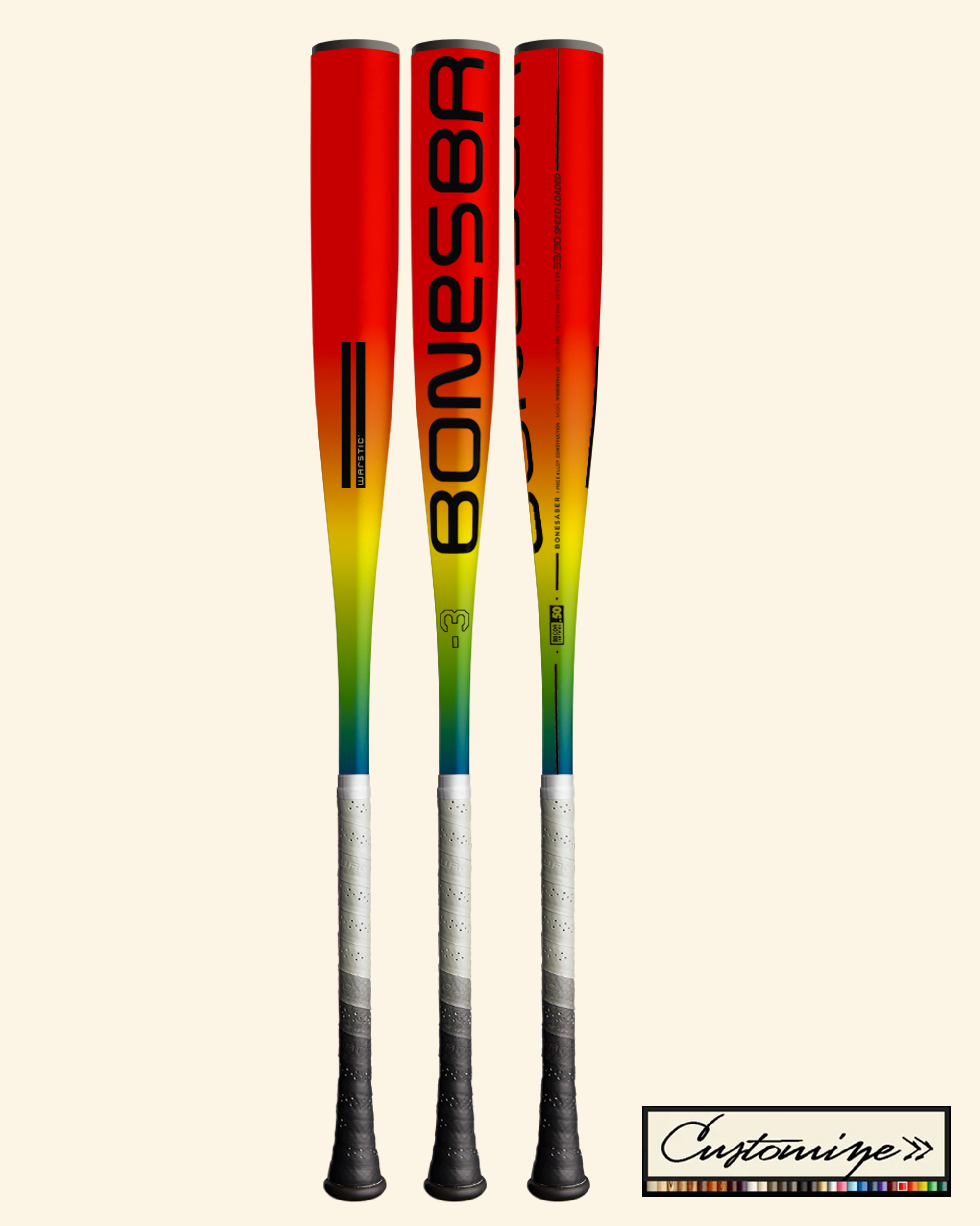 CUSTOM BONESABER™ ONE BBCOR METAL BASEBALL BAT