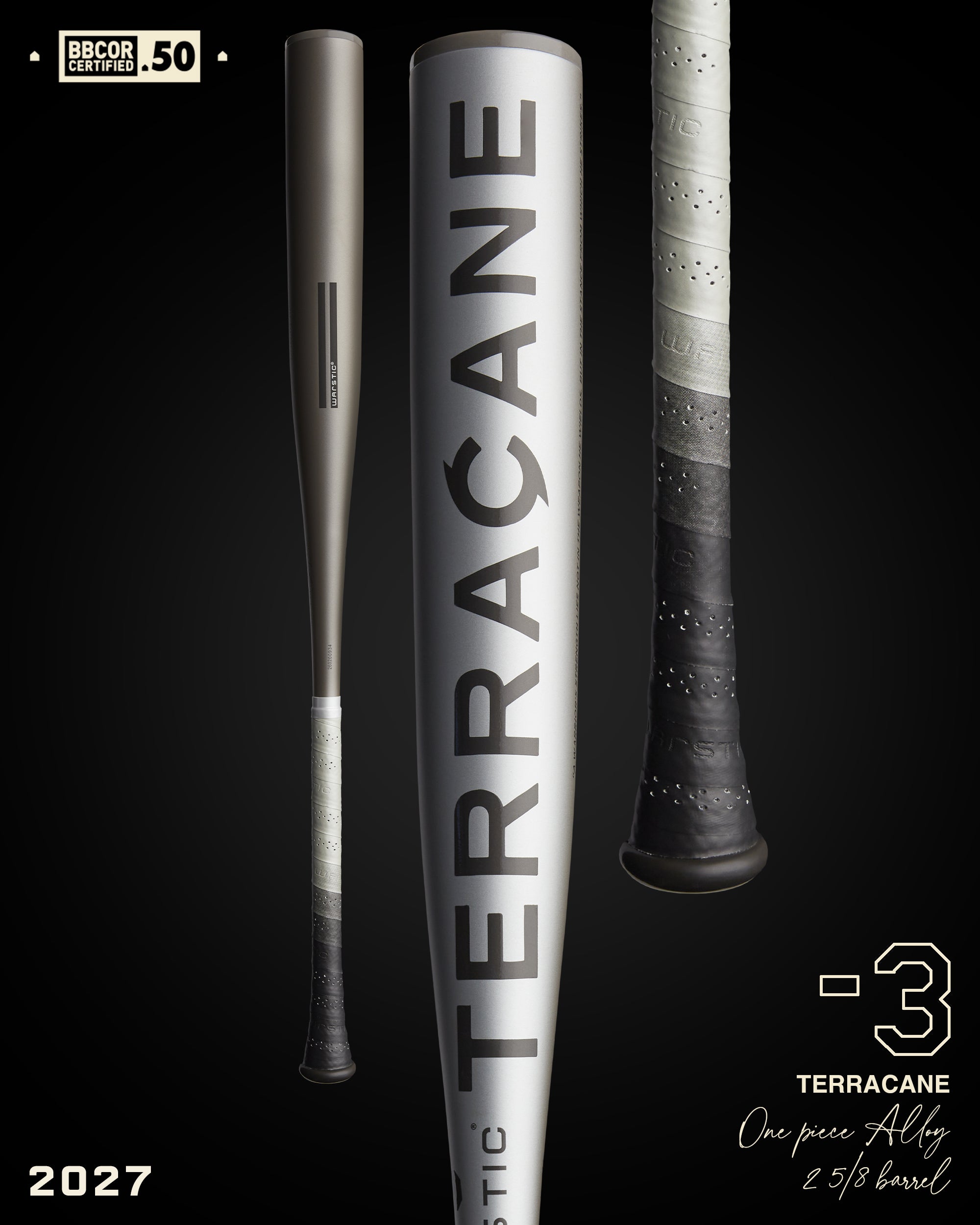 2027 TERRACANE™ BBCOR 1 PC ALLOY BASEBALL BAT FIRST EDITION, BATCH 1