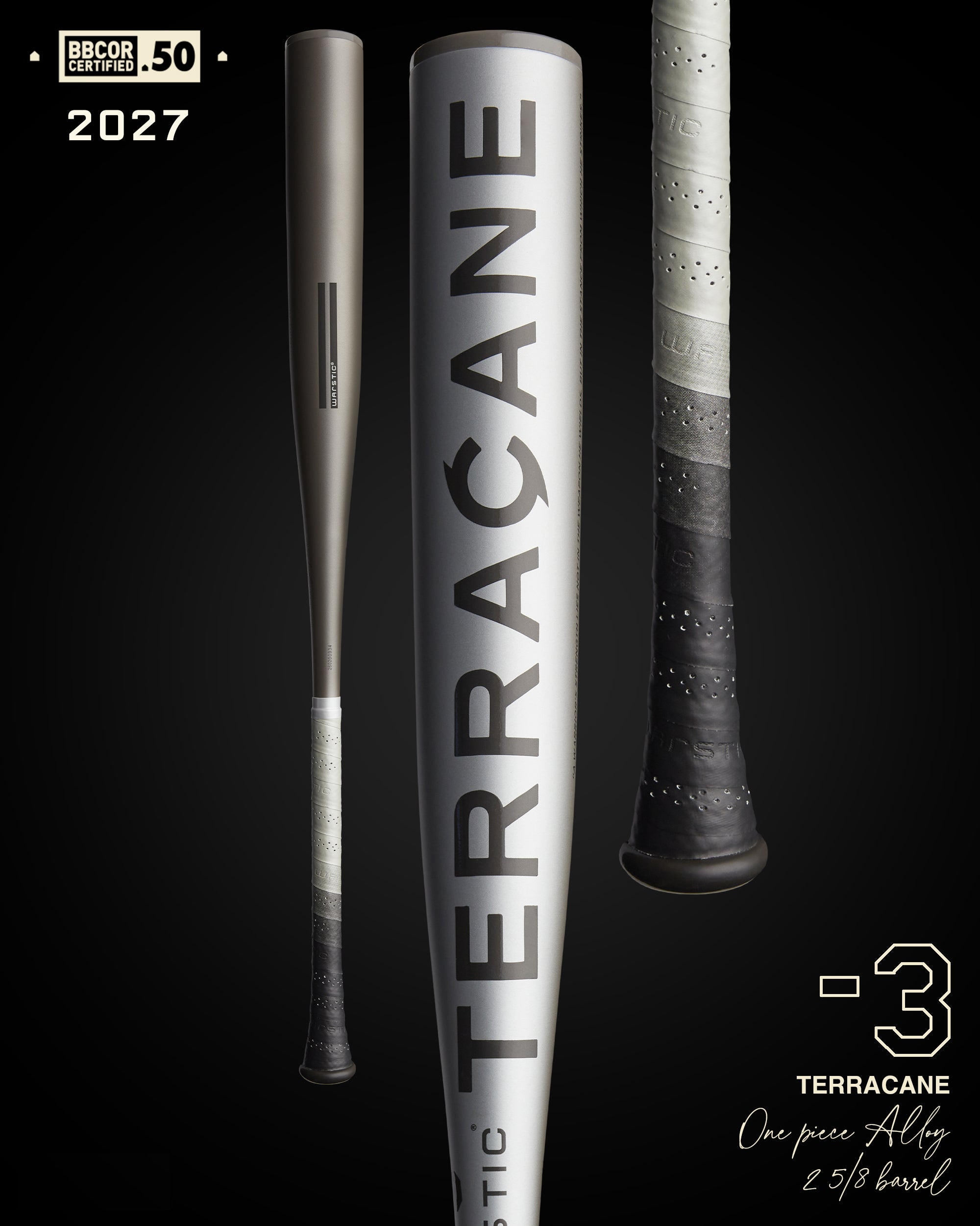 2027 TERRACANE⢠BBCOR 1 PC ALLOY BASEBALL BAT FIRST EDITION, BATCH 2