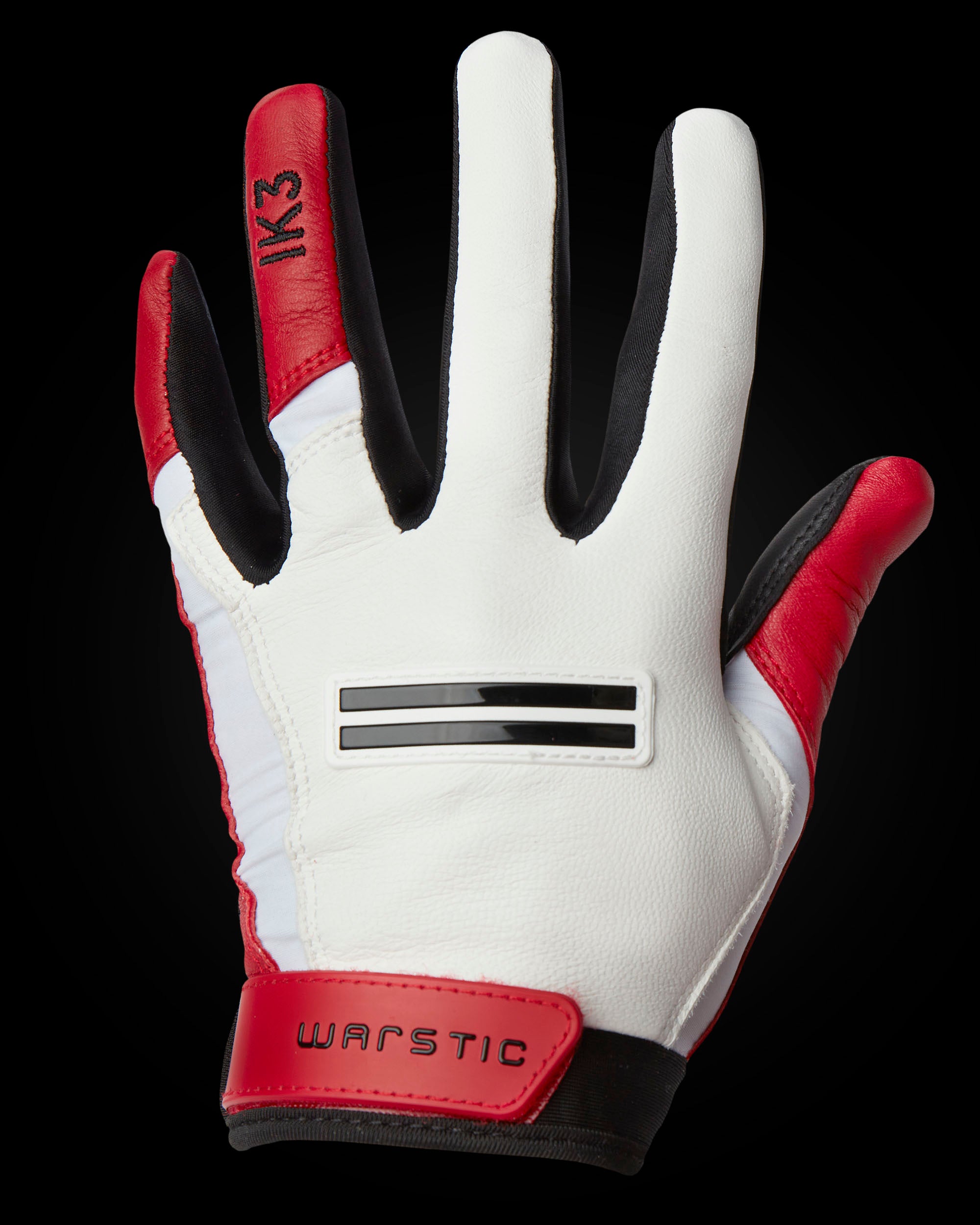IK3 PRO SHORT CUFF BATTING GLOVES "RED BLACK ATTACK"