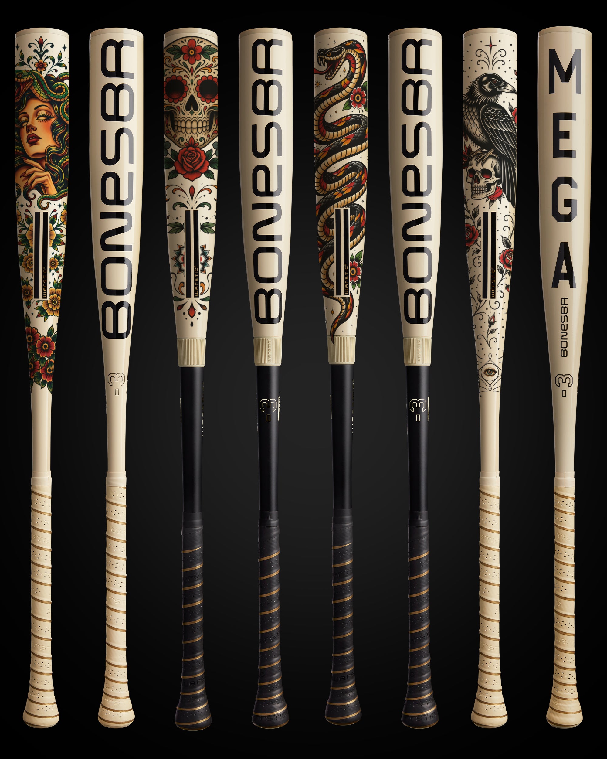2026 BONESABER LINE BBCOR "AMERICANA INK" LIMITED EDITION BATS