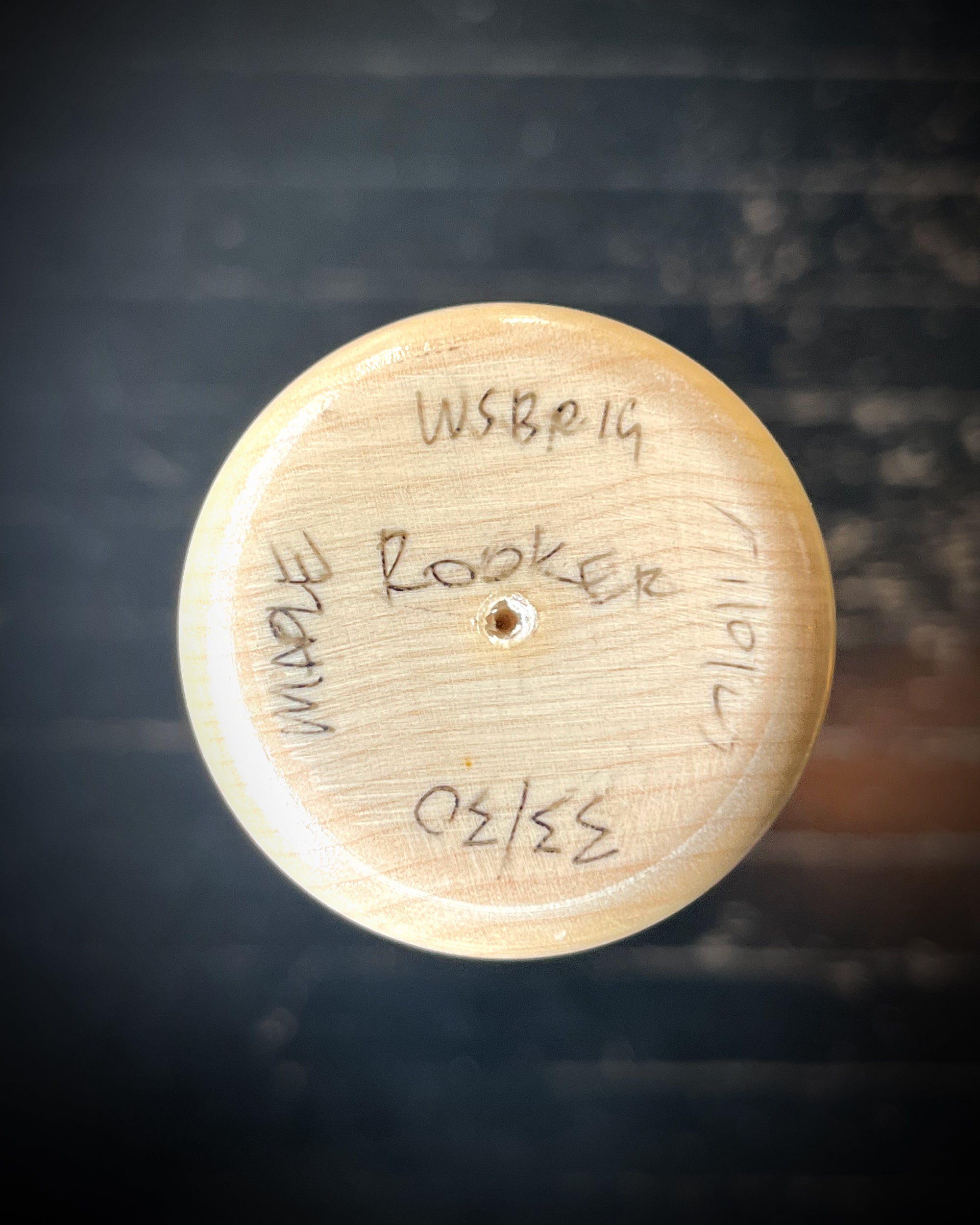 LTD ED WSBR19 PRO SIGNATURE WOOD BAT #7 (BRENT ROOKER MODEL)