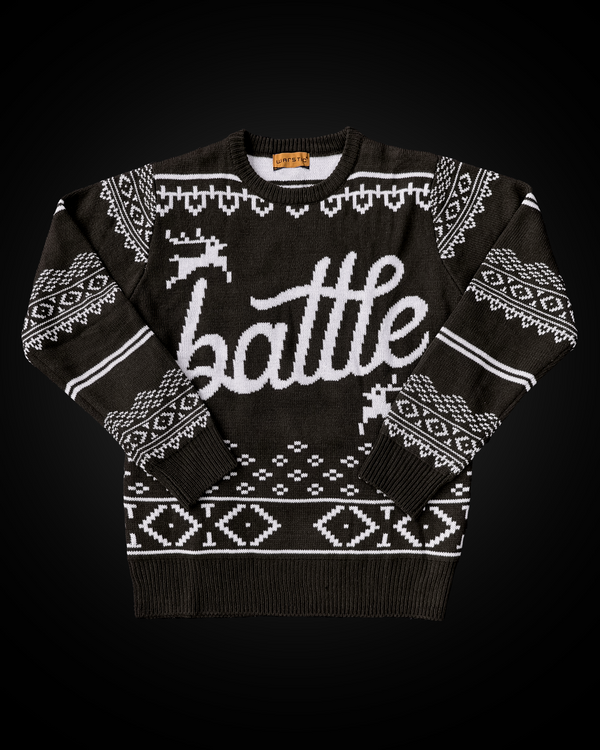 BATTLE HOLIDAY SWEATER - COAL