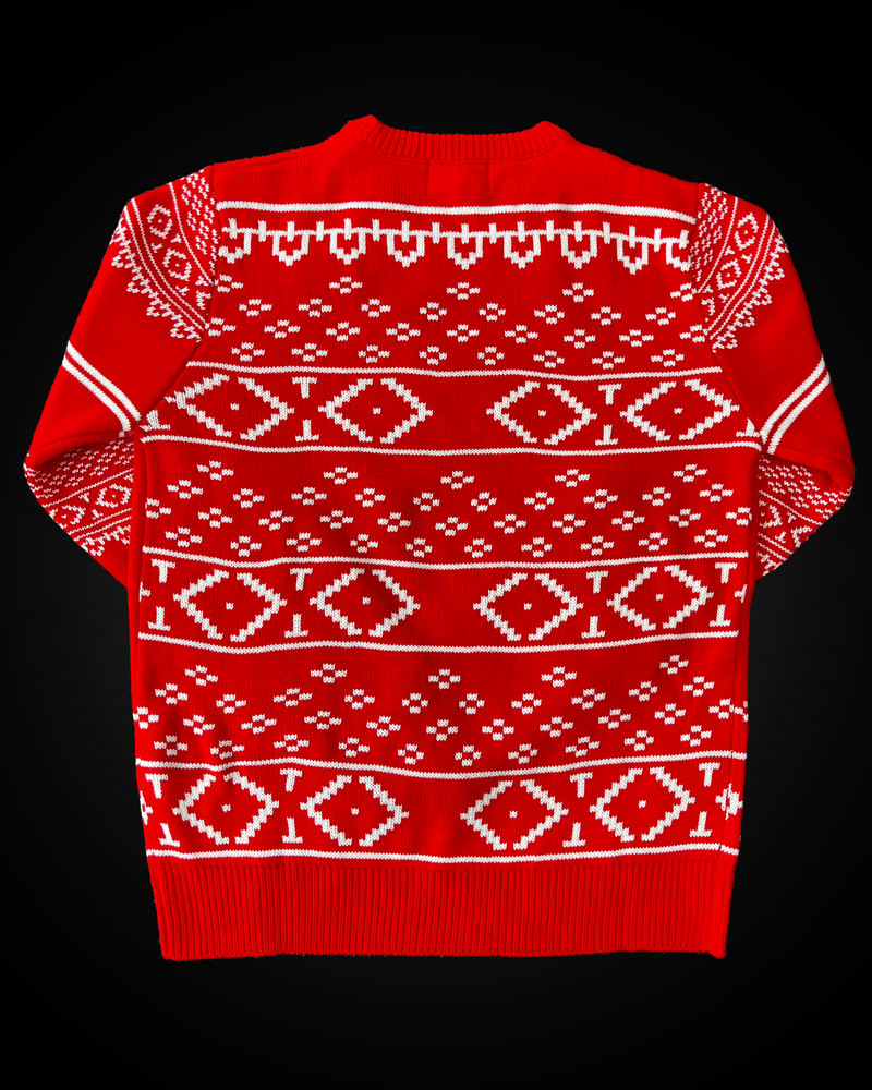 BATTLE HOLIDAY SWEATER - HOLLY BERRY