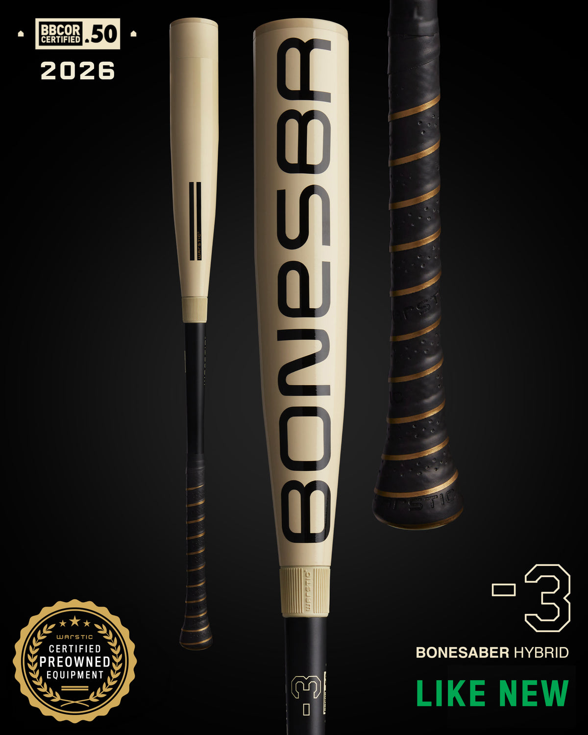 PREOWNED BONESABER™ HYBRID BBCOR METAL BASEBALL BAT