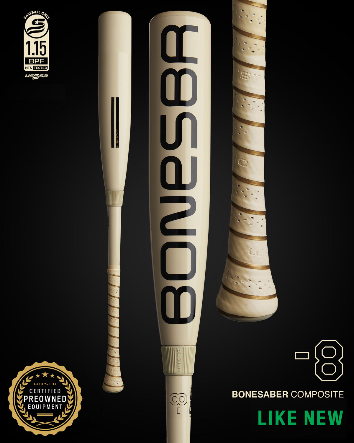 PREOWNED BONESABER™ COMPOSITE USSSA BASEBALL BAT -8