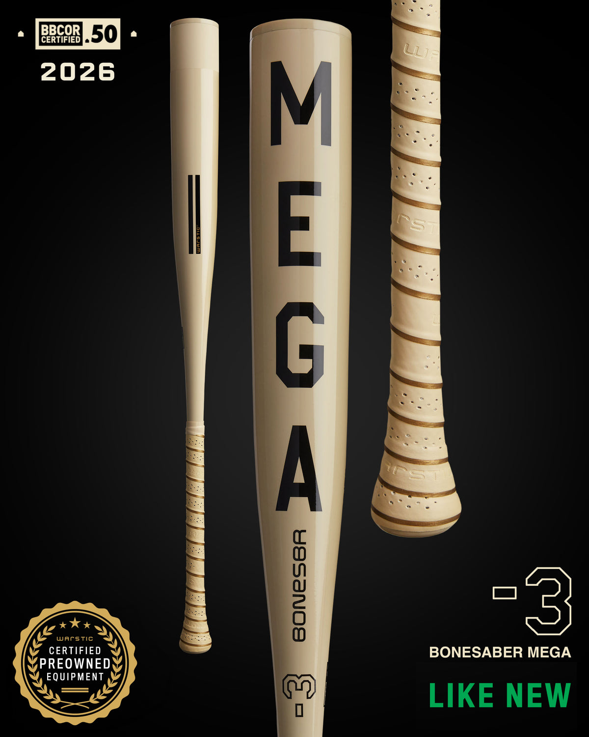 PREOWNED BONESABER™ MEGA BBCOR METAL BASEBALL BAT