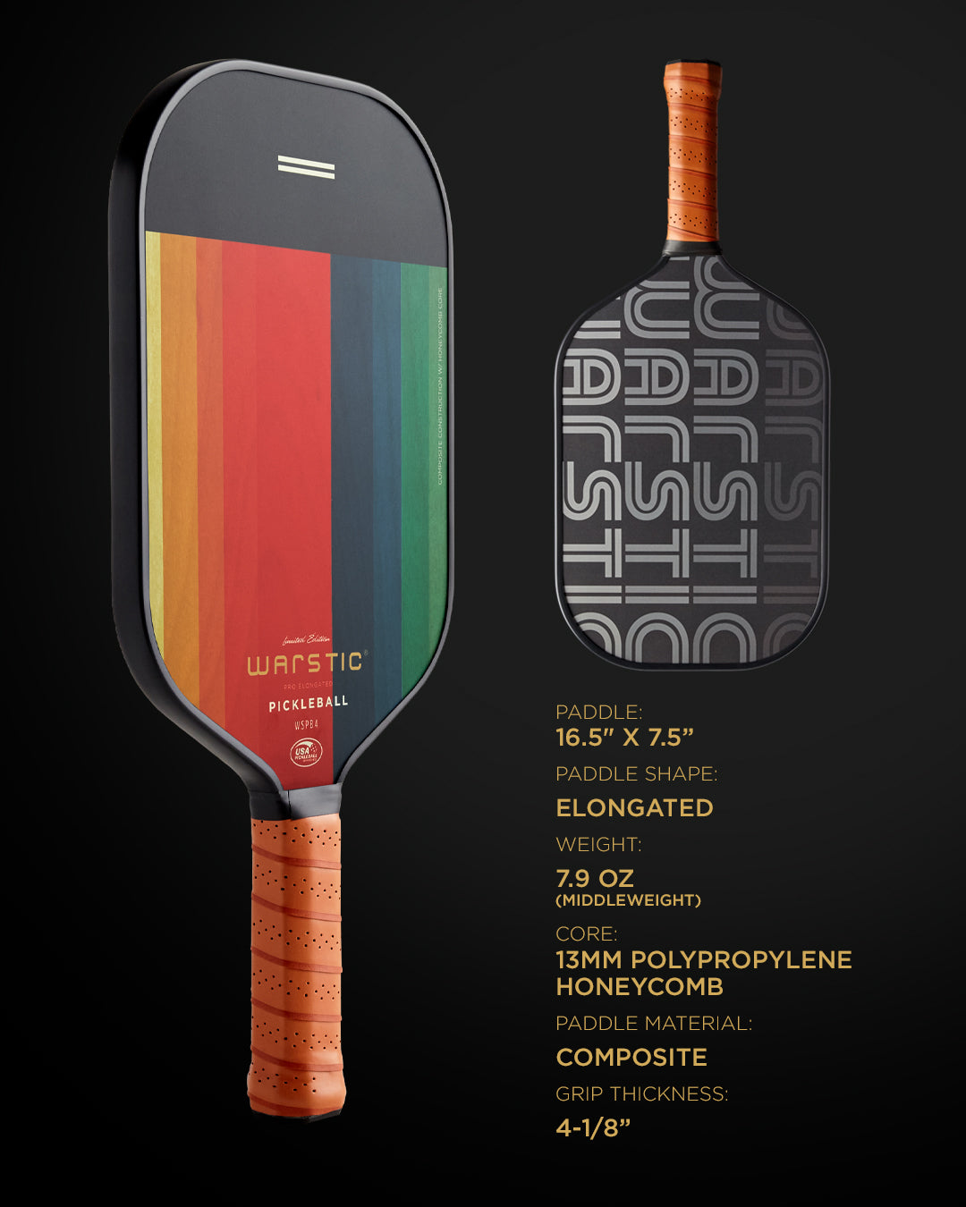 WSPB4 PRO ELONGATED SHAPE | COMPOSITE SURFACE PICKLEBALL PADDLE - LTD ED WEST COAST
