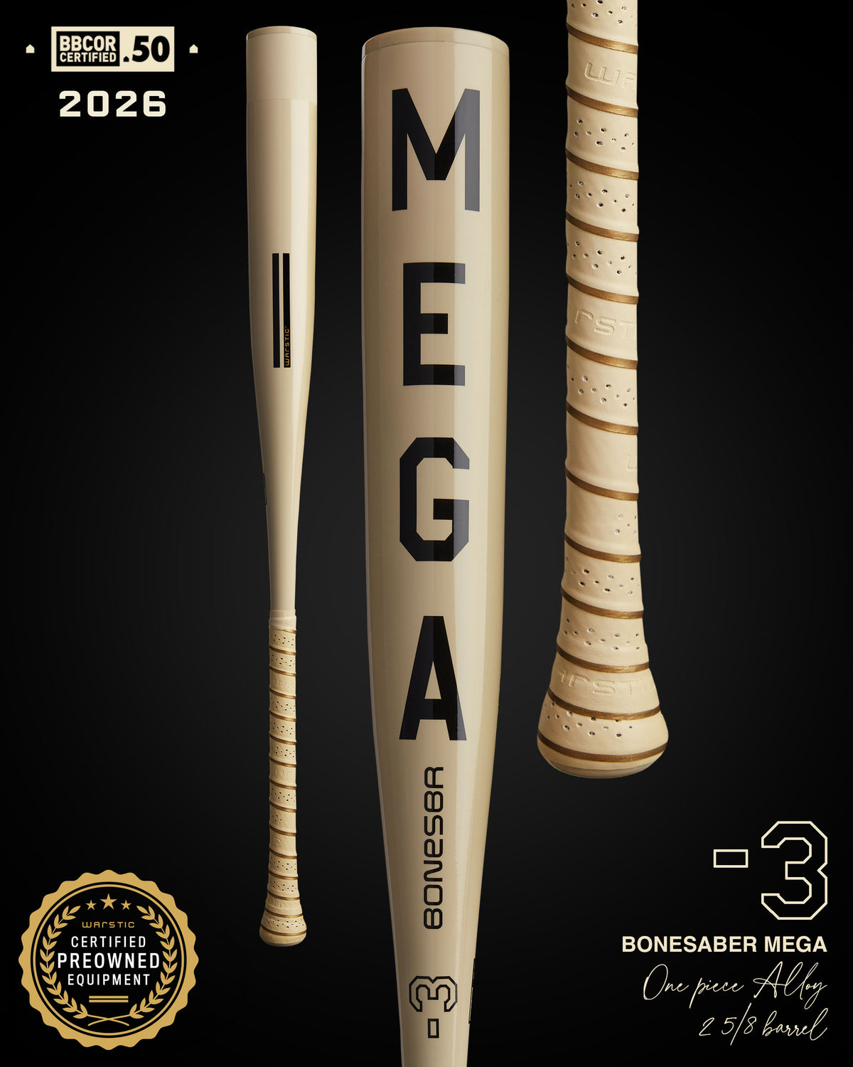 PREOWNED BONESABER™ MEGA BBCOR METAL BASEBALL BAT