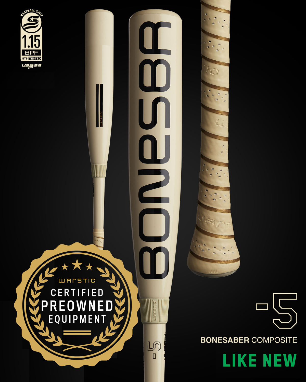 PREOWNED BONESABER™ COMPOSITE USSSA BASEBALL BAT -5
