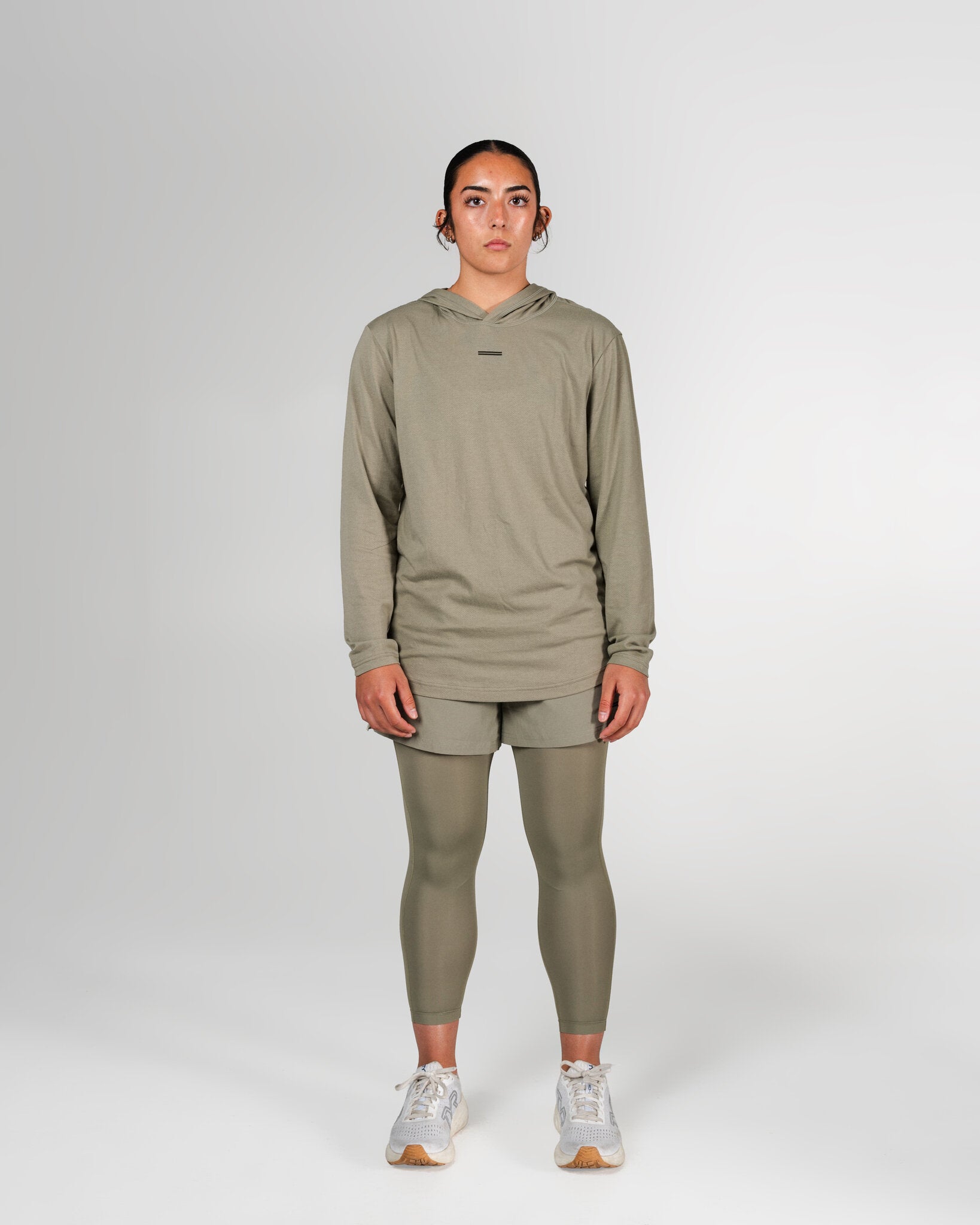 THNDHRT COLLECTION TRAINING APPAREL - HOODED LONG SLEEVE (GRAY)