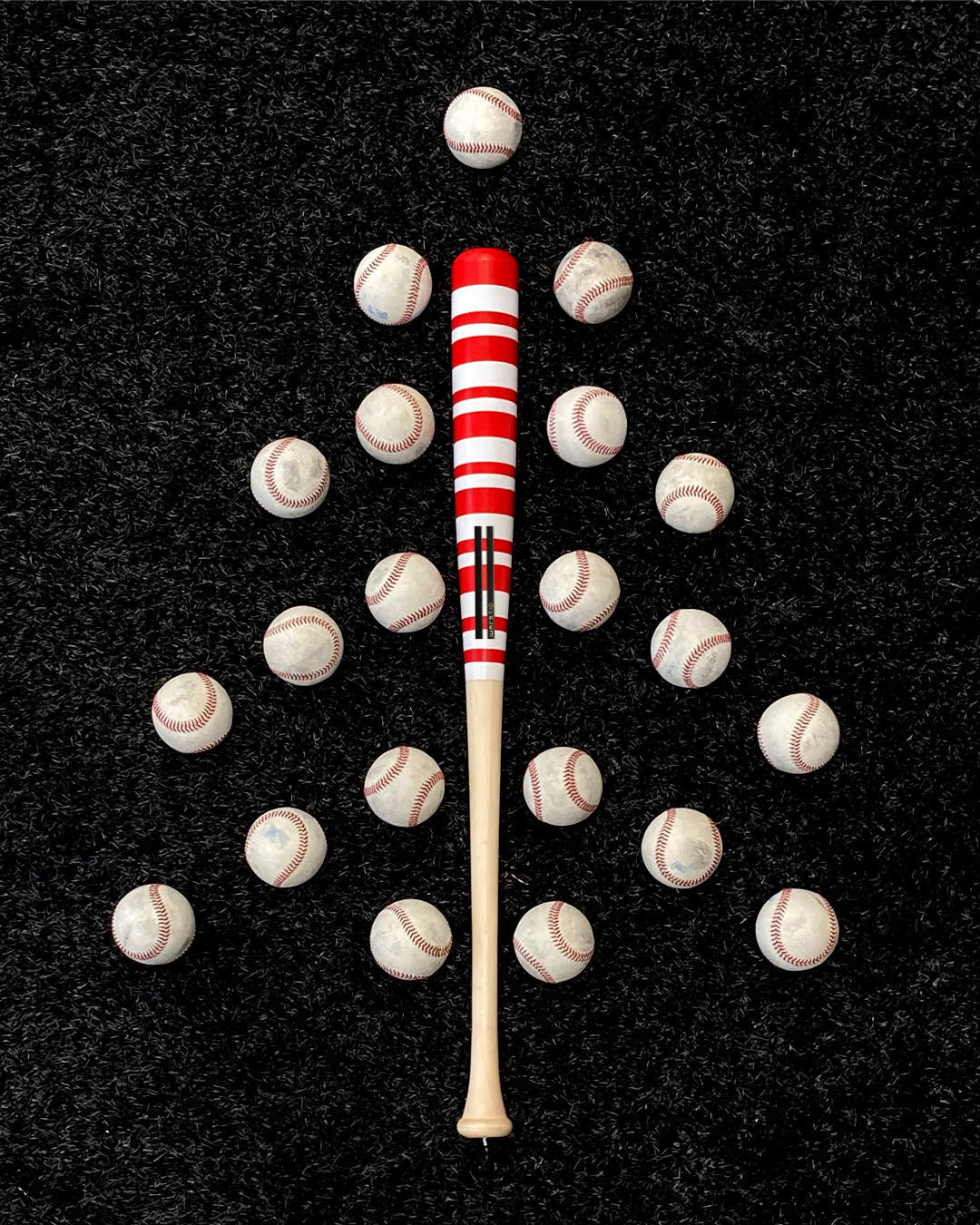 CANDY CANE SPECIAL EDITION WOOD BAT