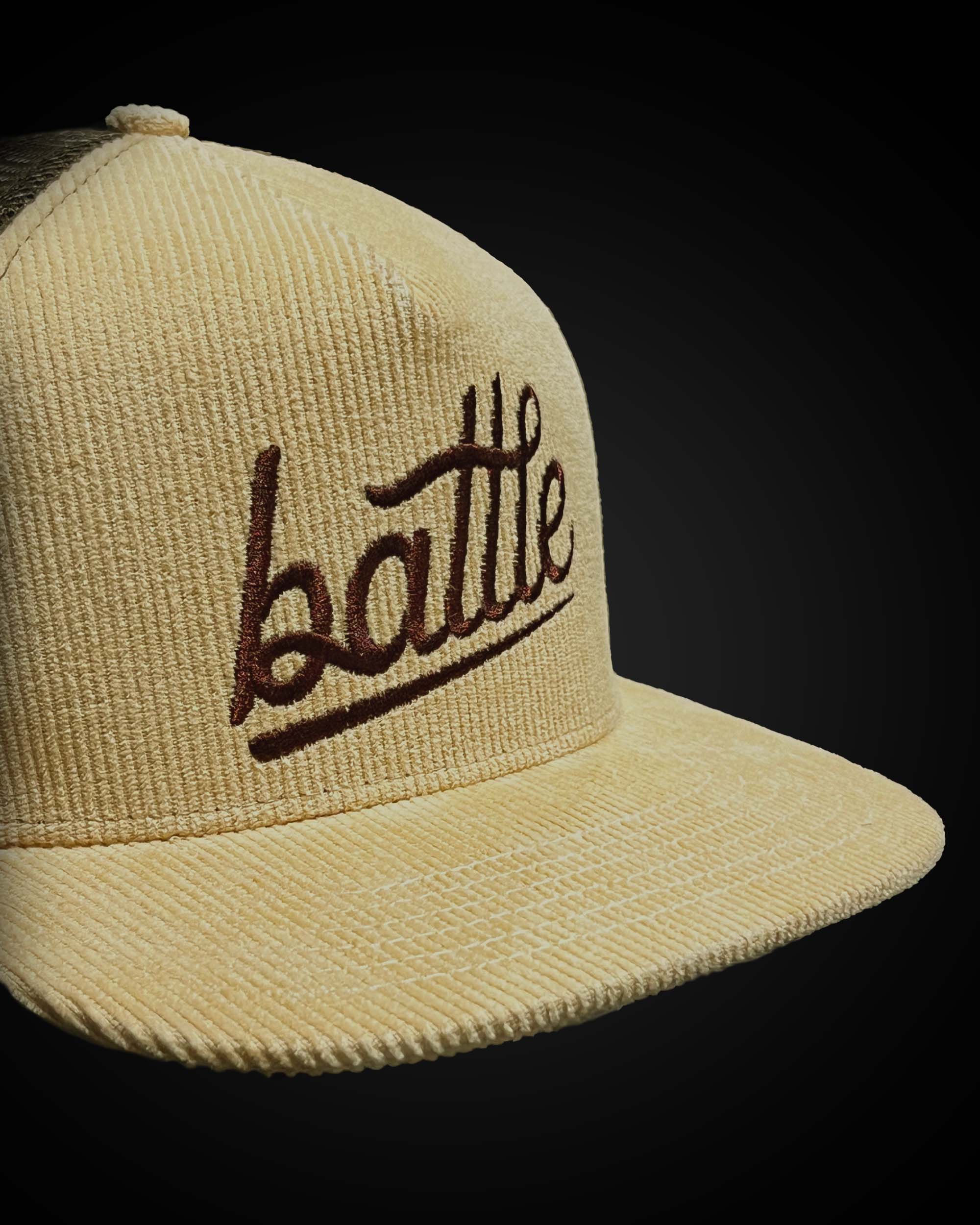 CORDUROY TRUCKER SNAPBACK KHAKI/TOBACCO (BATTLE)
