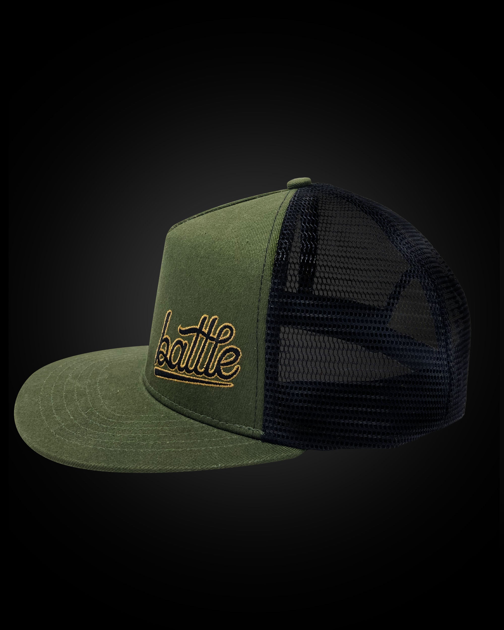 TRUCKER SNAPBACK ARMY GREEN/BLACK (BATTLE)