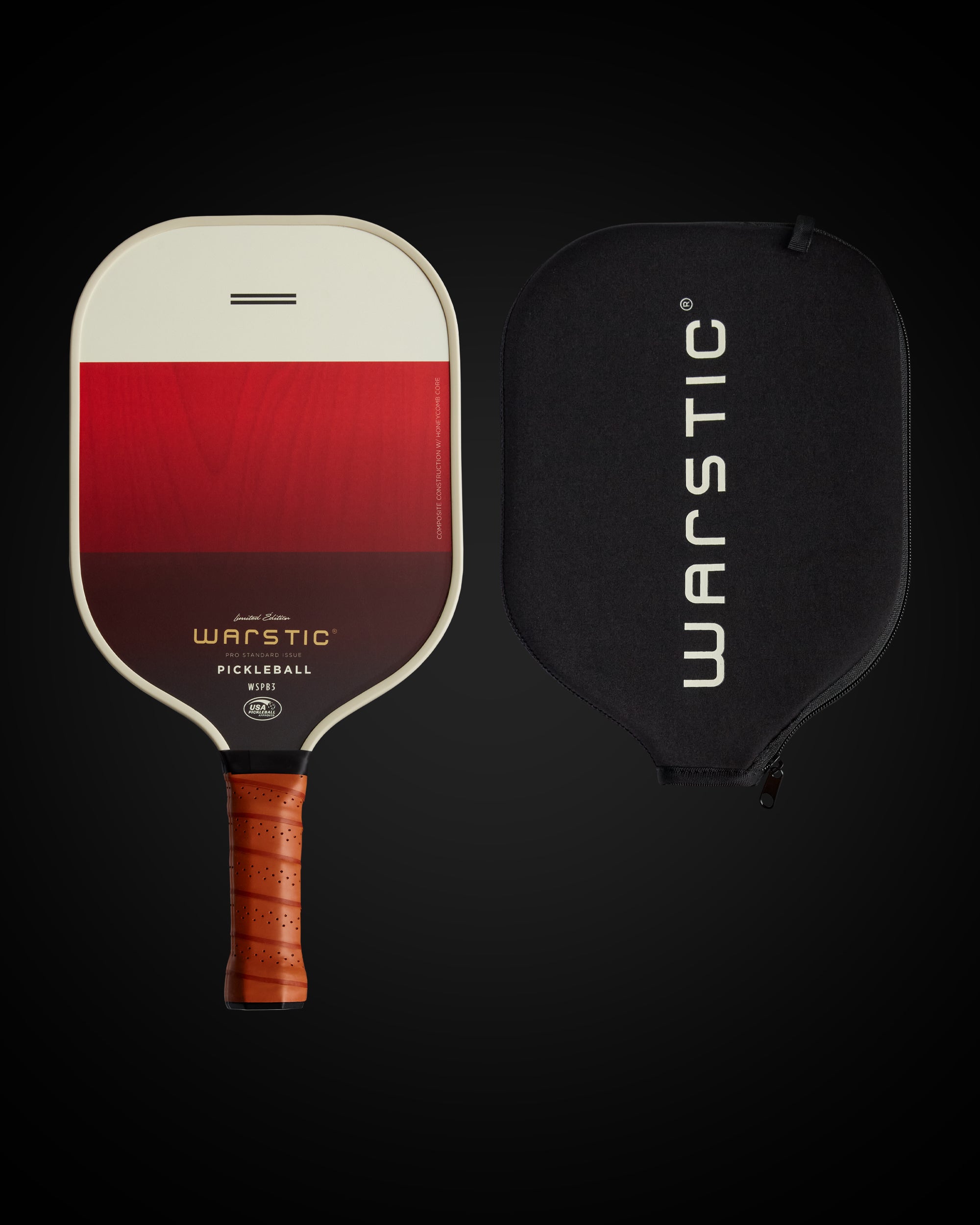 WSPB3 PRO STD ISSUE | STANDARD SHAPE | COMPOSITE SURFACE PICKLEBALL PADDLE - LTD ED SCARLET BATTLE
