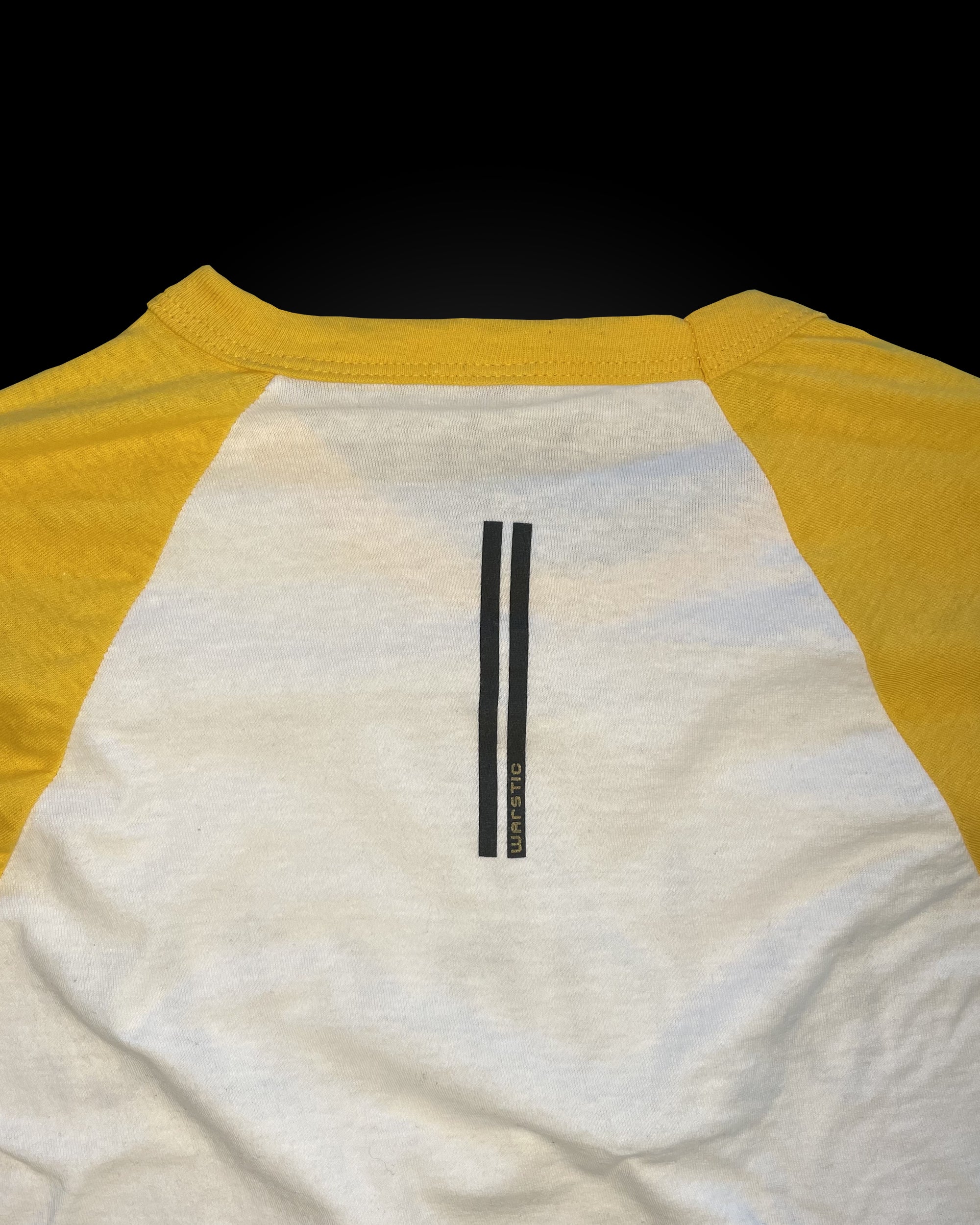 WARSTIC SCRIPT 3/4 SLEEVE JERSEY TEE (WHITE/YELLOW)