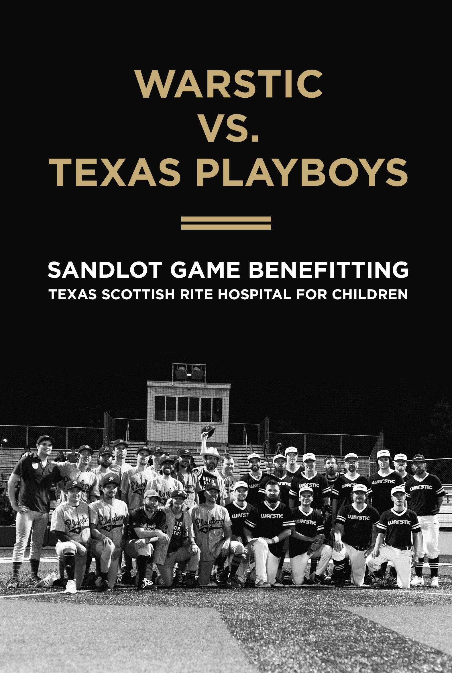 Warstic Team Plays Sandlot Game Benefiting  Scottish Rite Hospital.