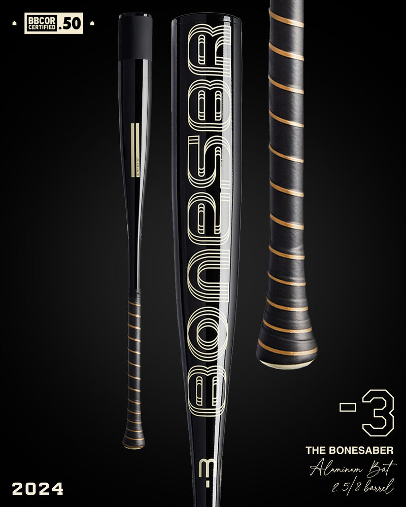 2024 BONESABER BLACK COBRA EDITION BBCOR METAL BASEBALL BAT