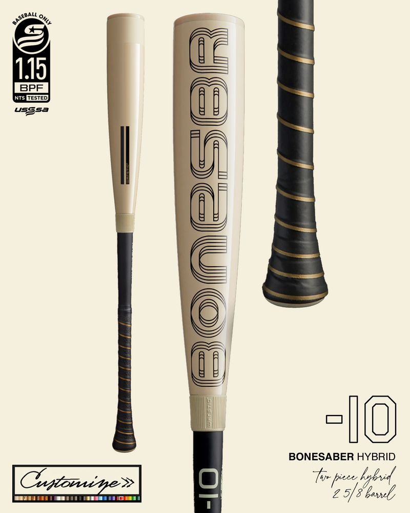 2024 CUSTOM BONESABER HYBRID USSSA METAL BASEBALL BAT