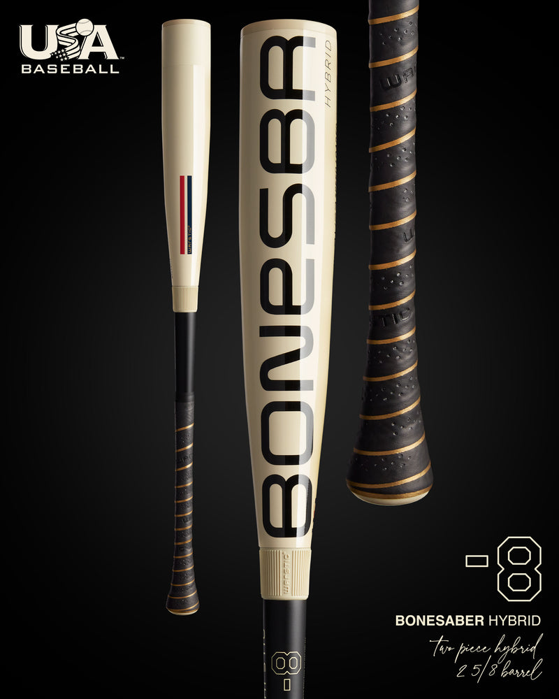 2025 BONESABER HYBRID USA METAL BASEBALL BAT -8 in Slide 1