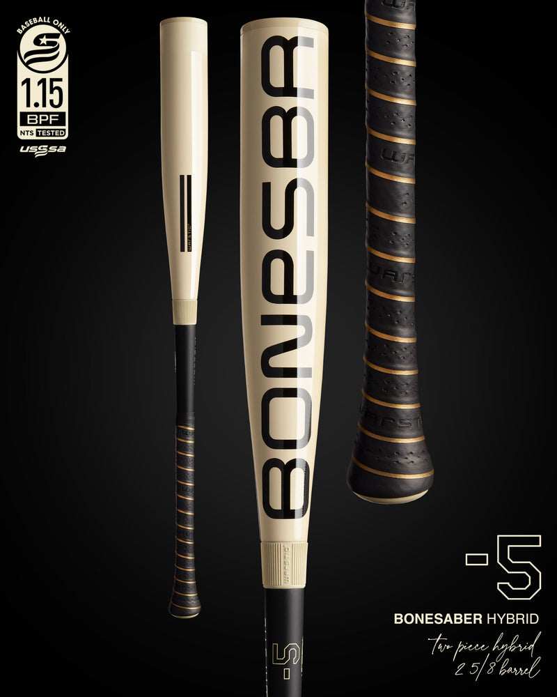 2025 BONESABER HYBRID USSSA METAL BASEBALL BAT -5 in Slide 1