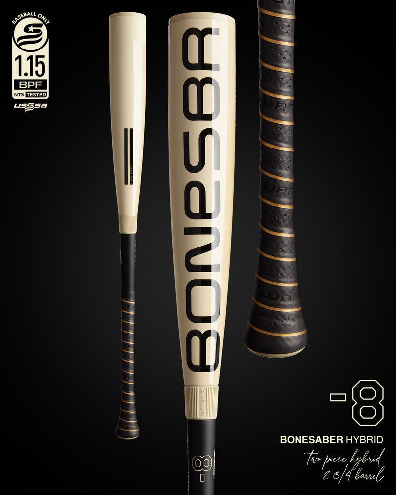 2025 BONESABER HYBRID USSSA METAL BASEBALL BAT -8 in Slide 1