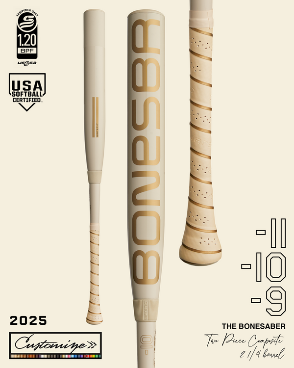 CUSTOM BONESABER USSSA/USA FULL COMPOSITE FASTPITCH BAT