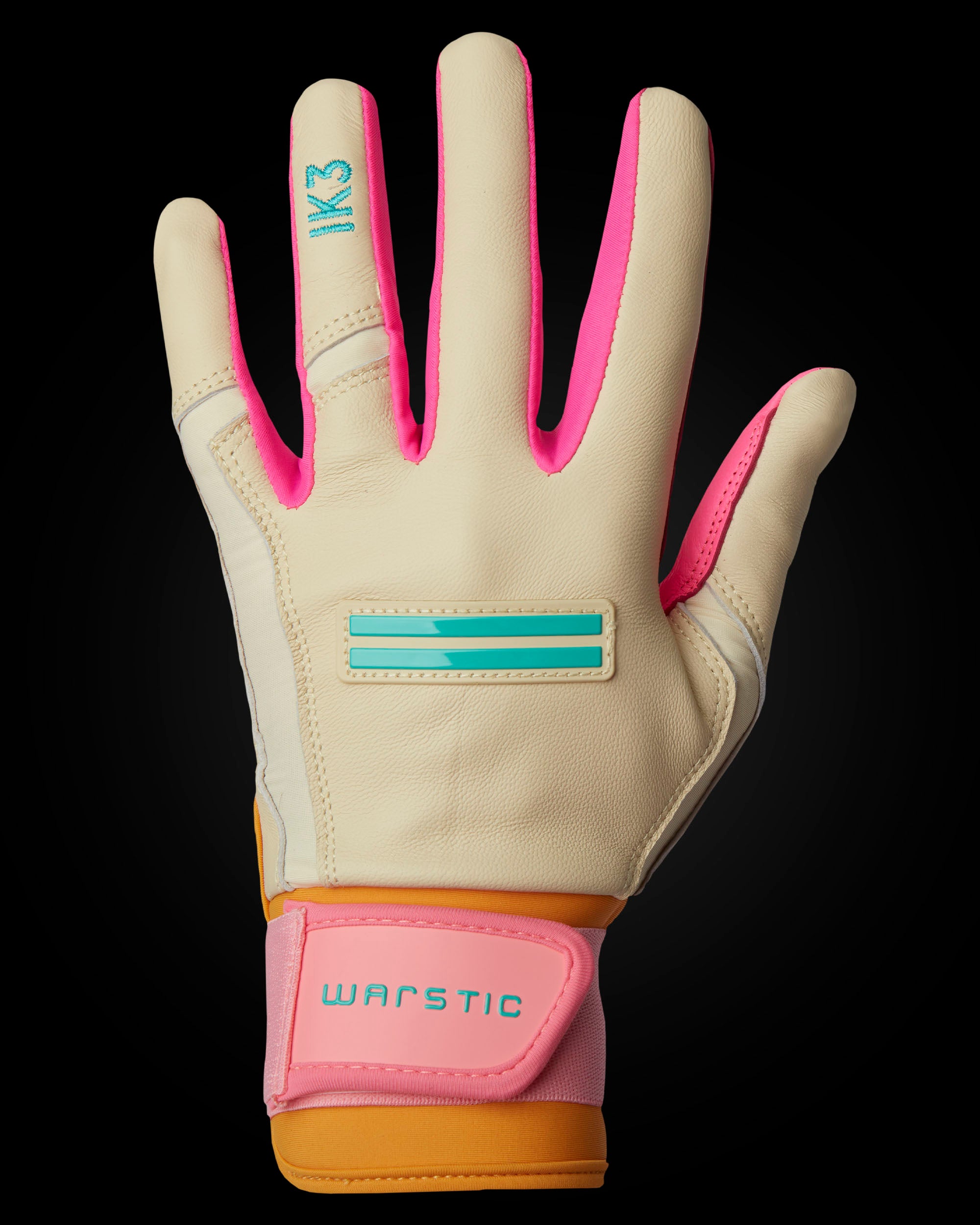 IK3 PRO CABRETTA LONG CUFF BATTING GLOVES "TROPIC THUNDER"
