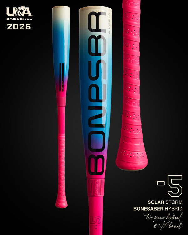 2026 BONESABER HYBRID SOLAR STORM USA METAL BASEBALL BAT -5