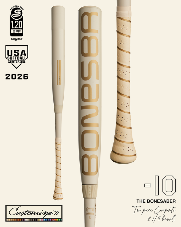 CUSTOM BONESABER USSSA/USA FULL COMPOSITE FASTPITCH BAT