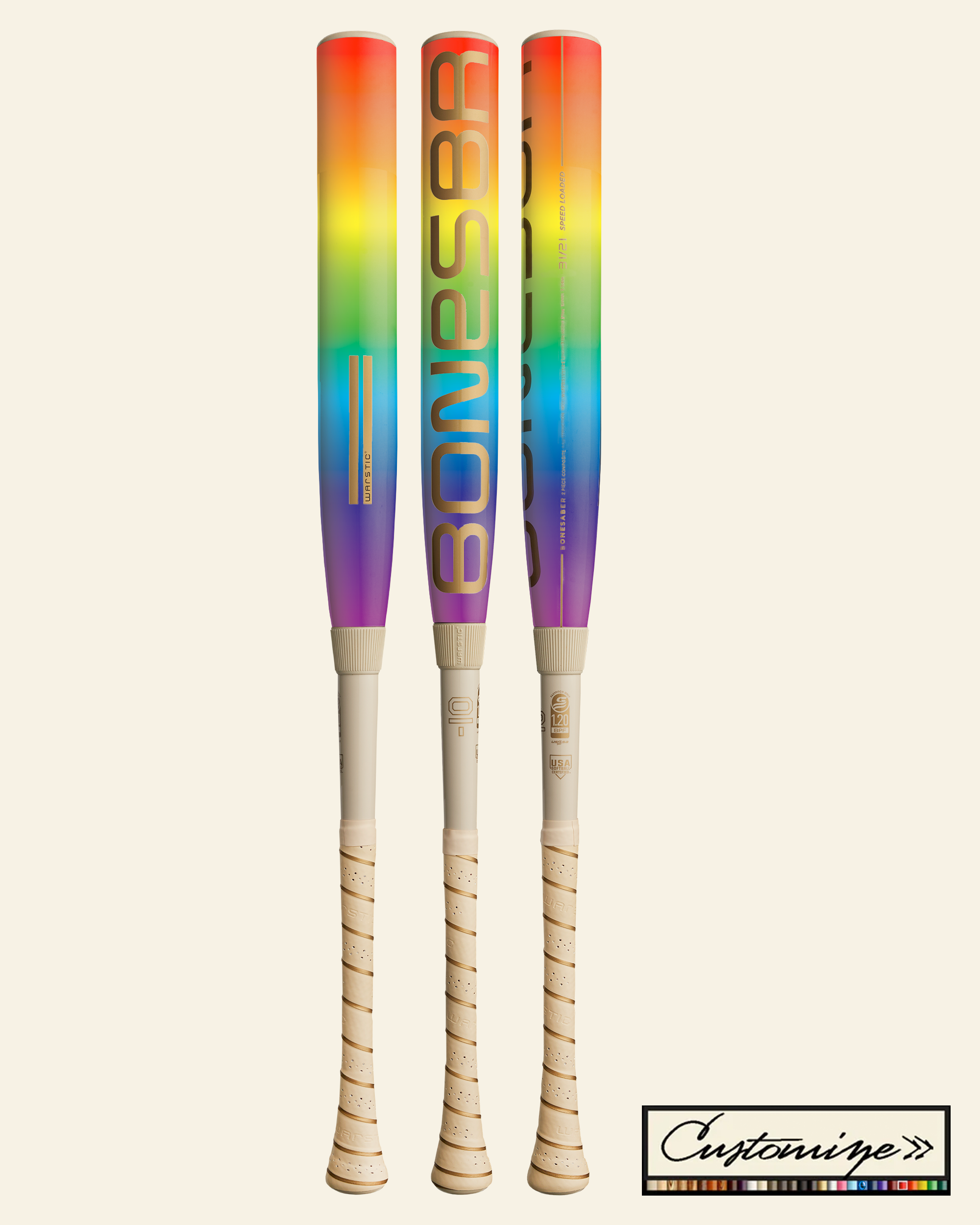 CUSTOM BONESABER USSSA/USA FULL COMPOSITE FASTPITCH BAT