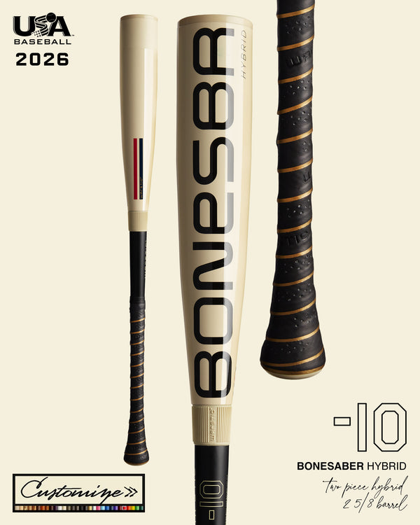 2026 CUSTOM BONESABER HYBRID USA METAL BASEBALL BAT