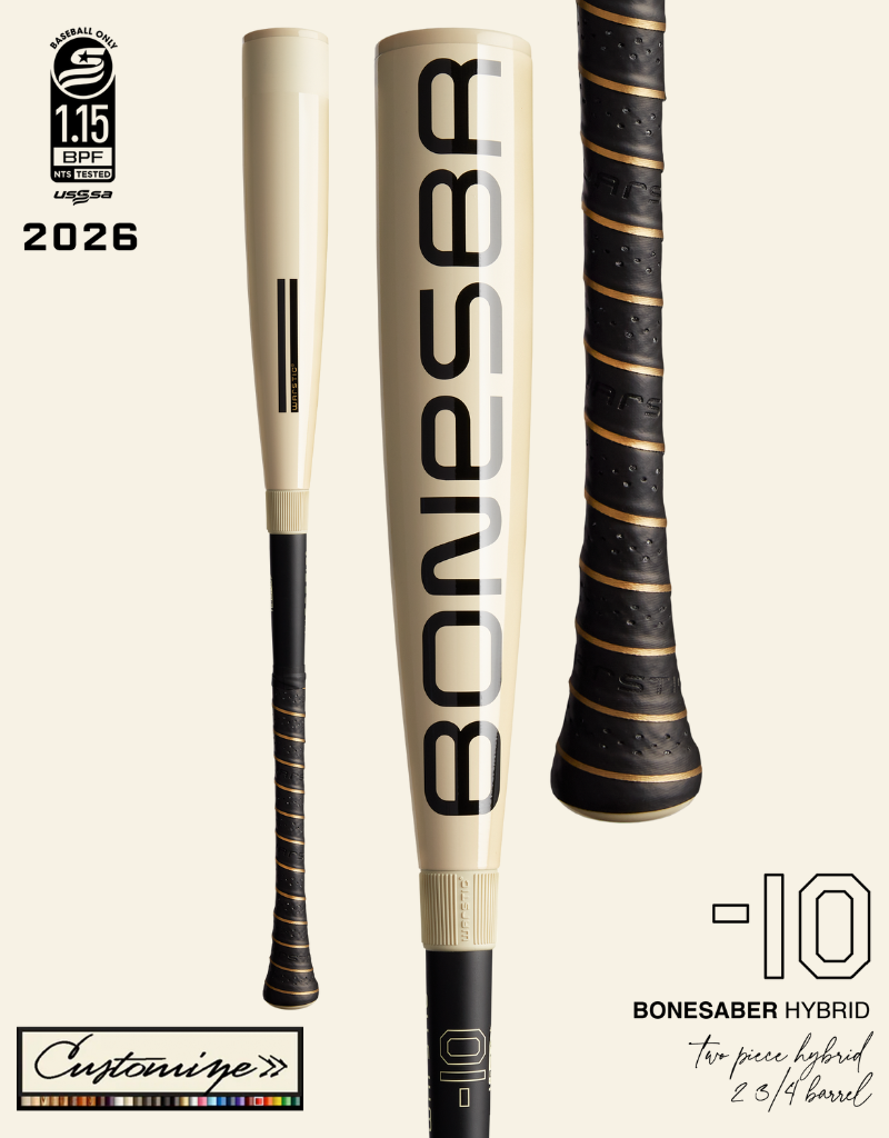 2026 CUSTOM BONESABER HYBRID USSSA METAL BASEBALL BAT