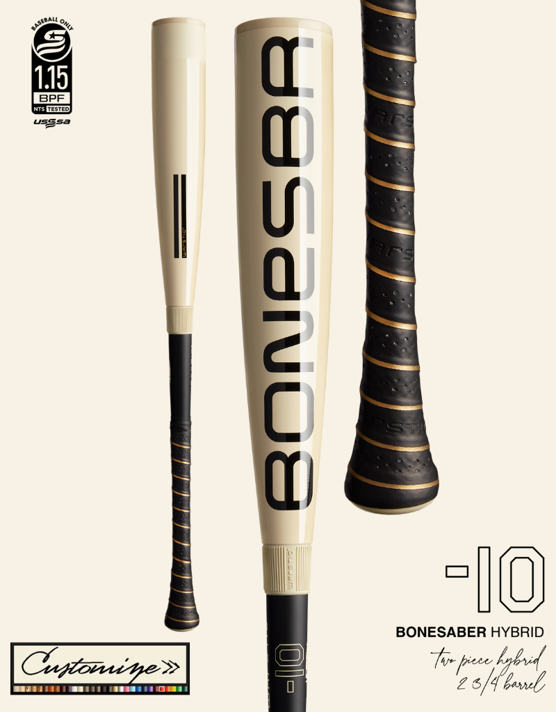 CUSTOM BONESABER HYBRID USSSA METAL BASEBALL BAT