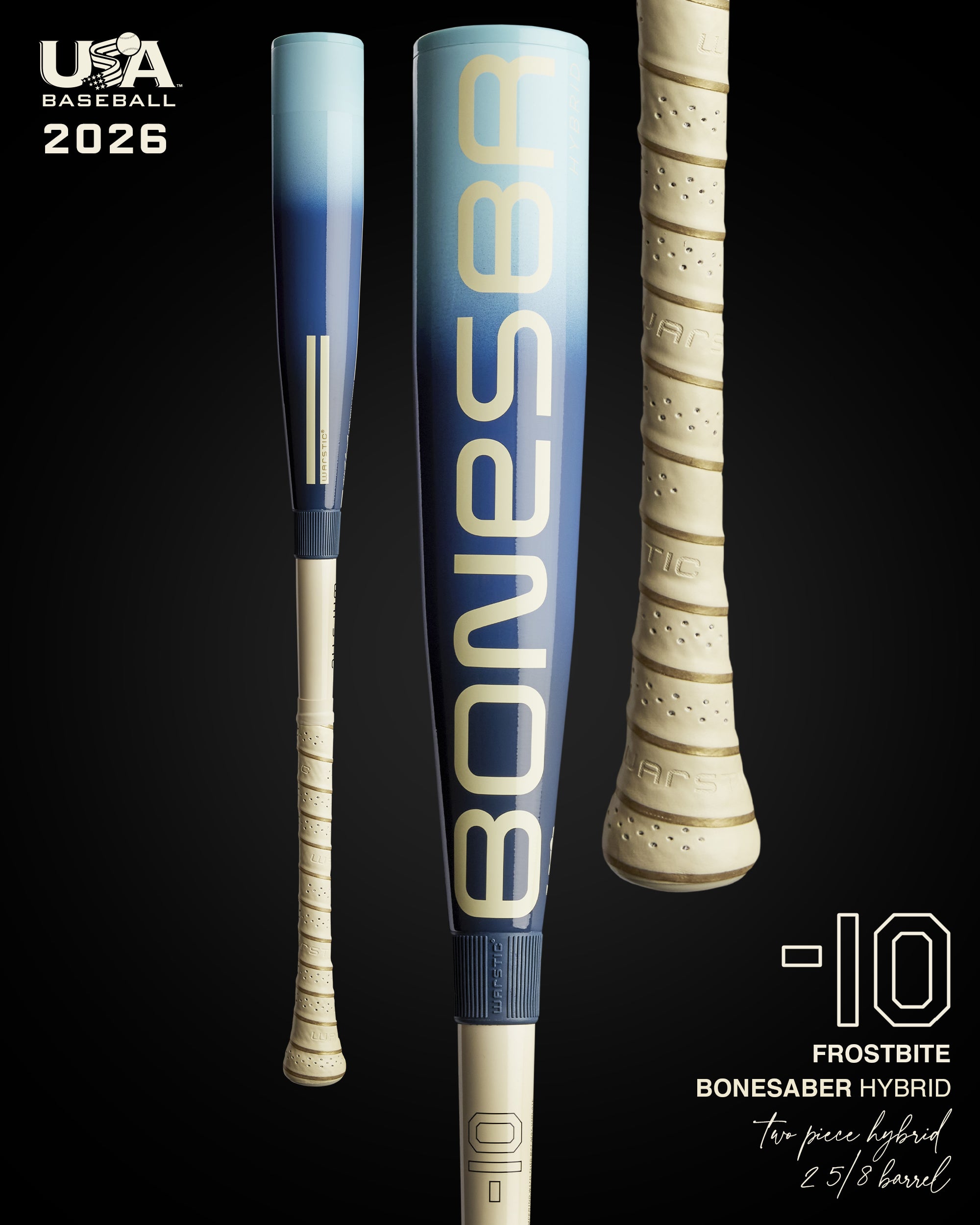 2026 BONESABER HYBRID FROSTBITE USA METAL BASEBALL BAT -10