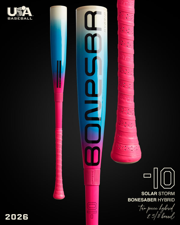 2026 BONESABER HYBRID SOLAR STORM USA METAL BASEBALL BAT -10