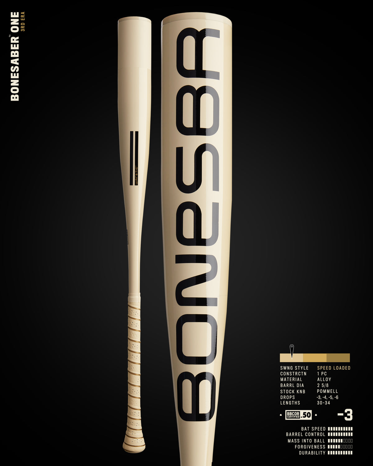 BONESABER™ ONE BBCOR METAL BASEBALL BAT