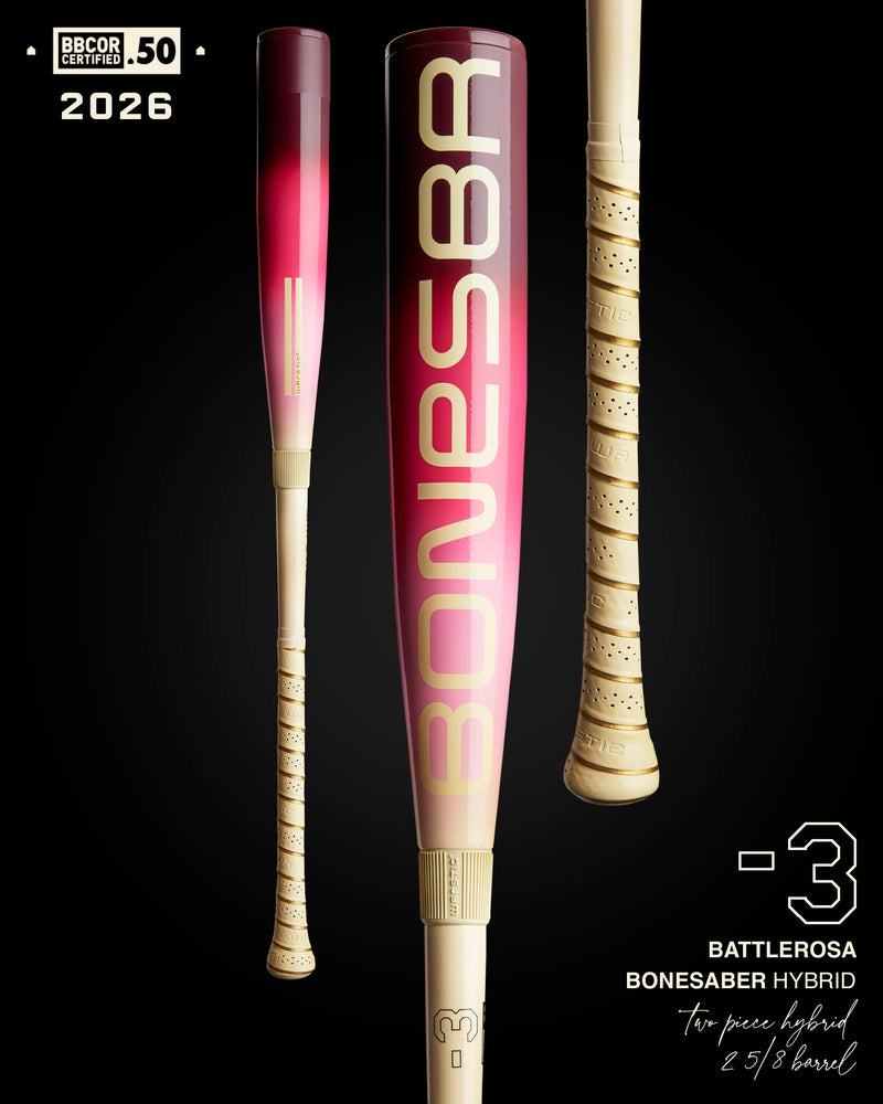 2026 BONESABER HYBRID BATTLEROSA LIMITED EDITION BBCOR METAL BASEBALL BAT in Slide 1