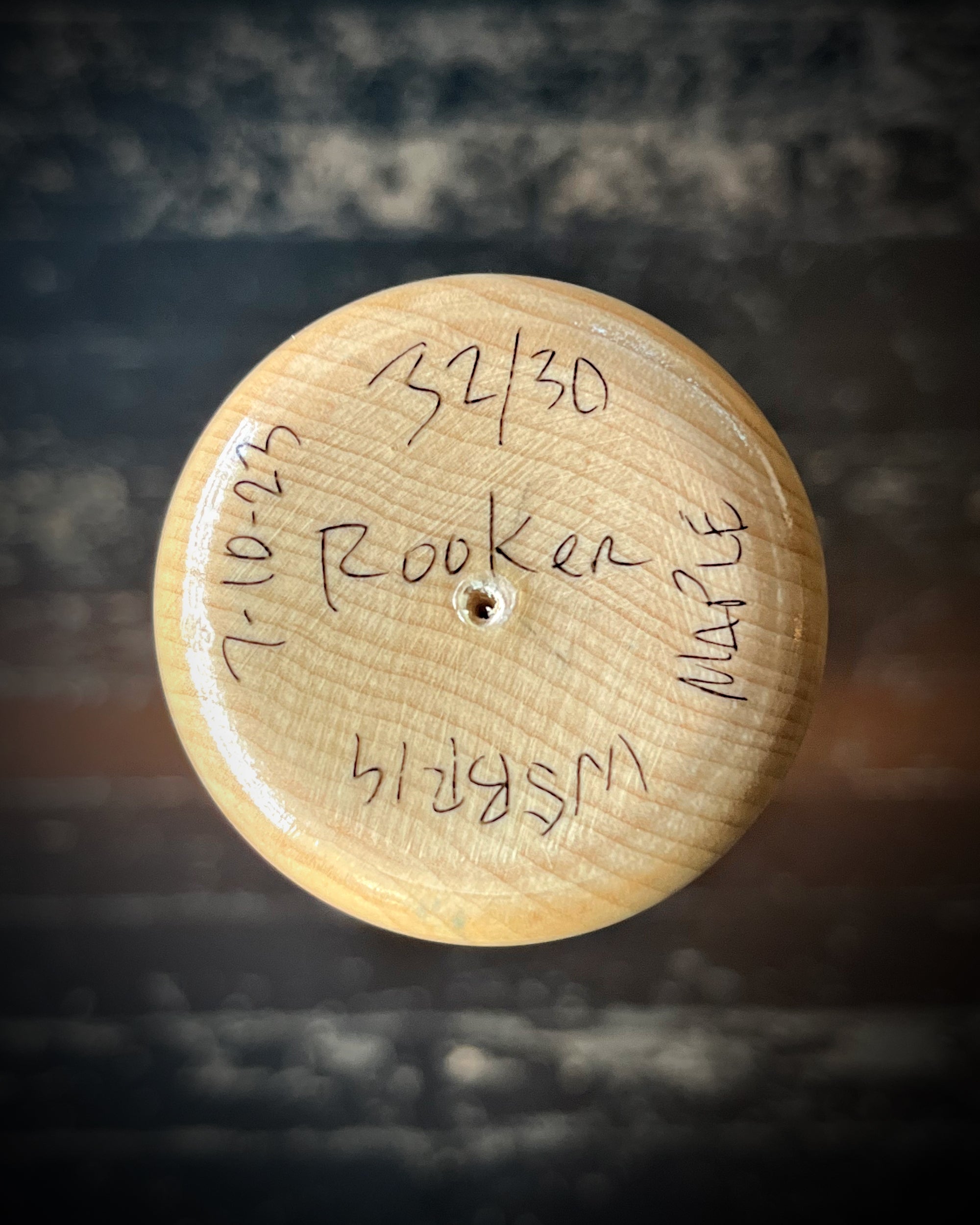 LTD ED WSBR19 PRO SIGNATURE WOOD BAT #2 (BRENT ROOKER MODEL)