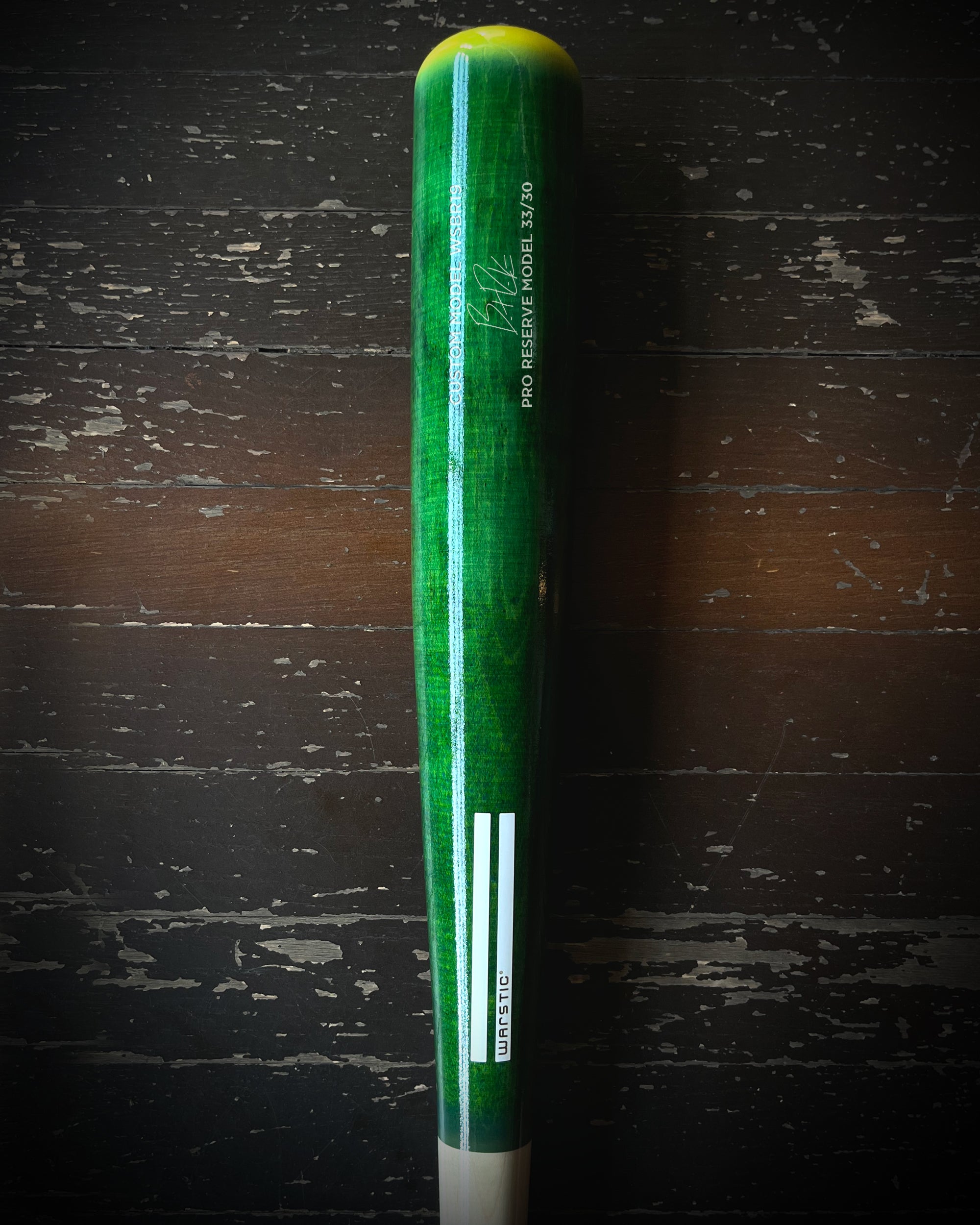 LTD ED WSBR19 PRO SIGNATURE WOOD BAT #6 (BRENT ROOKER MODEL)