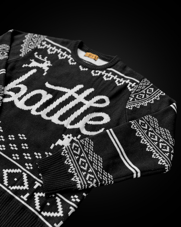 BATTLE HOLIDAY SWEATER - COAL
