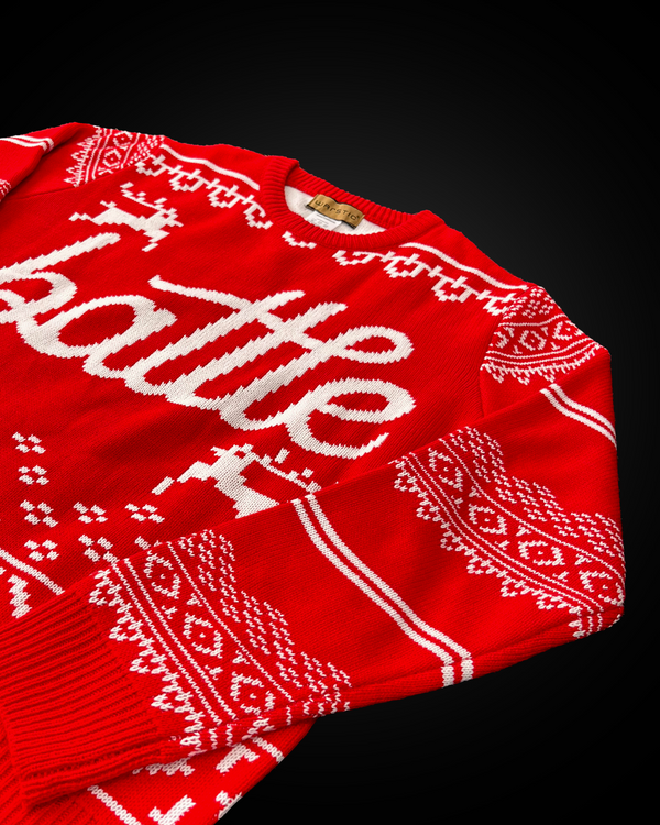 BATTLE HOLIDAY SWEATER - HOLLY BERRY