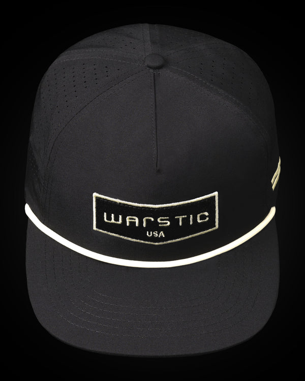 WARSTIC CHEVRON PATCH ROPE LIGHTWEIGHT SNAPBACK (BLACK)