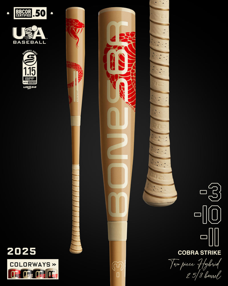 WARSTIC CUSTOMS METAL BAT #6 - 2025 BONESABER HYBRID COBRA STRIKE