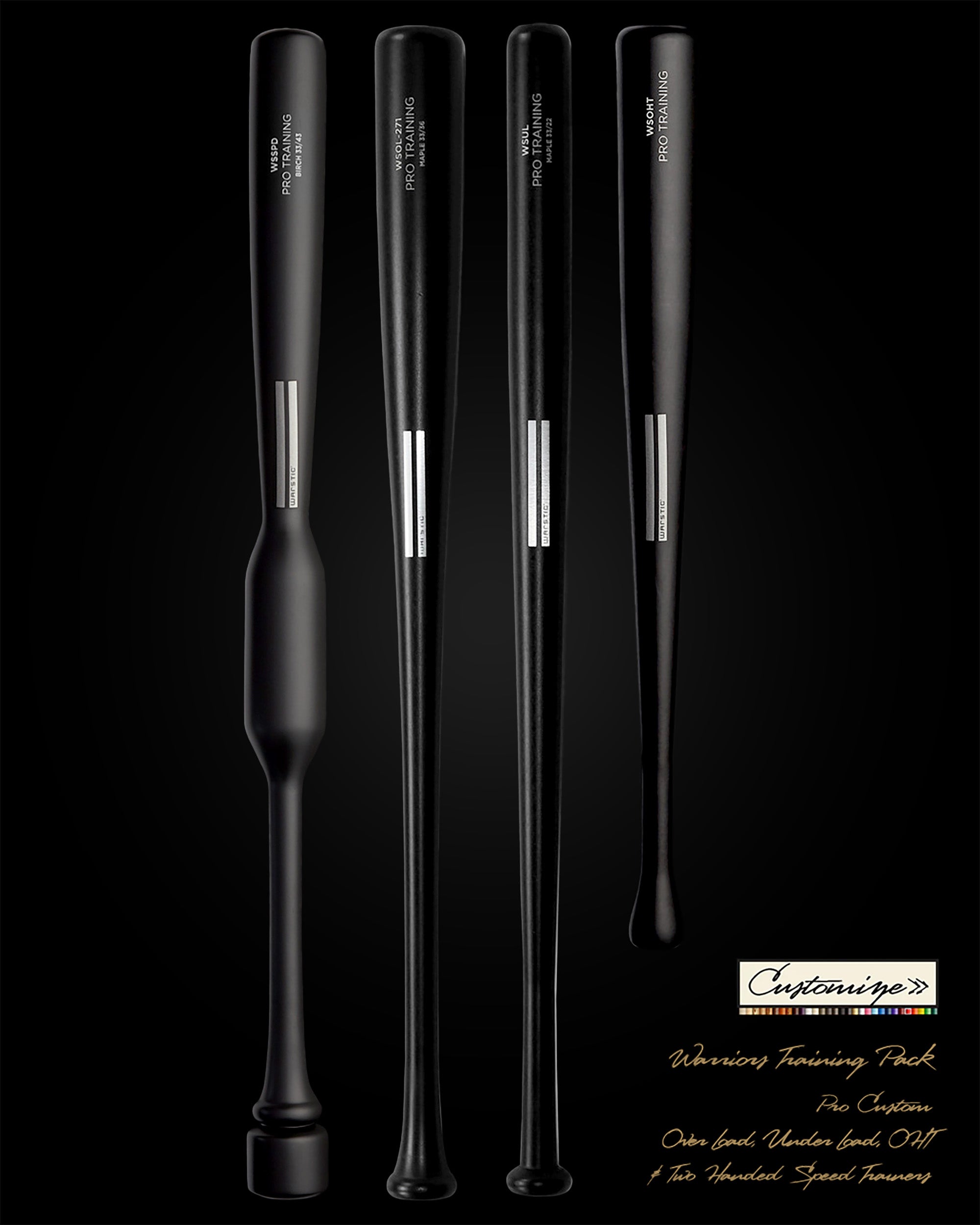 WARRIOR'S TRAINING WOOD BAT SET