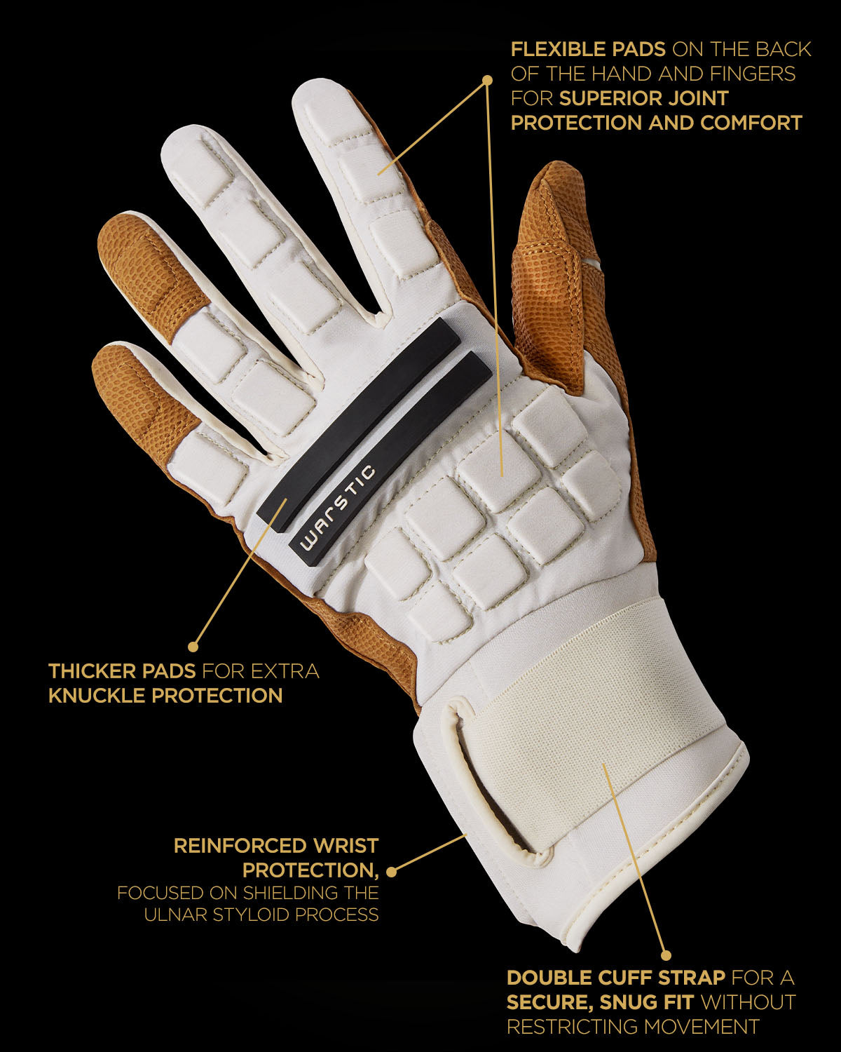DFNDR BATTING GLOVES "BONE"