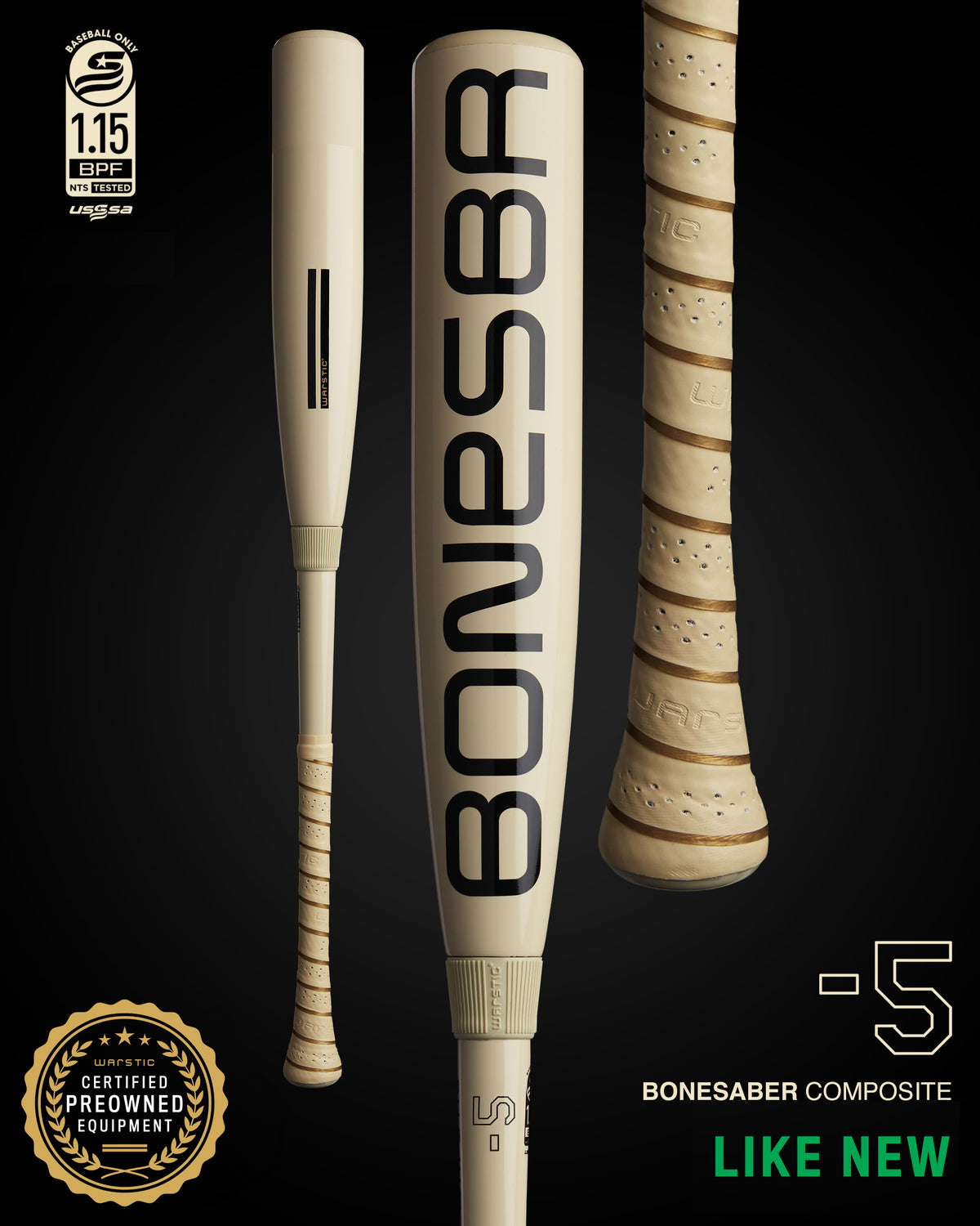 PREOWNED BONESABER™ COMPOSITE USSSA BASEBALL BAT -5